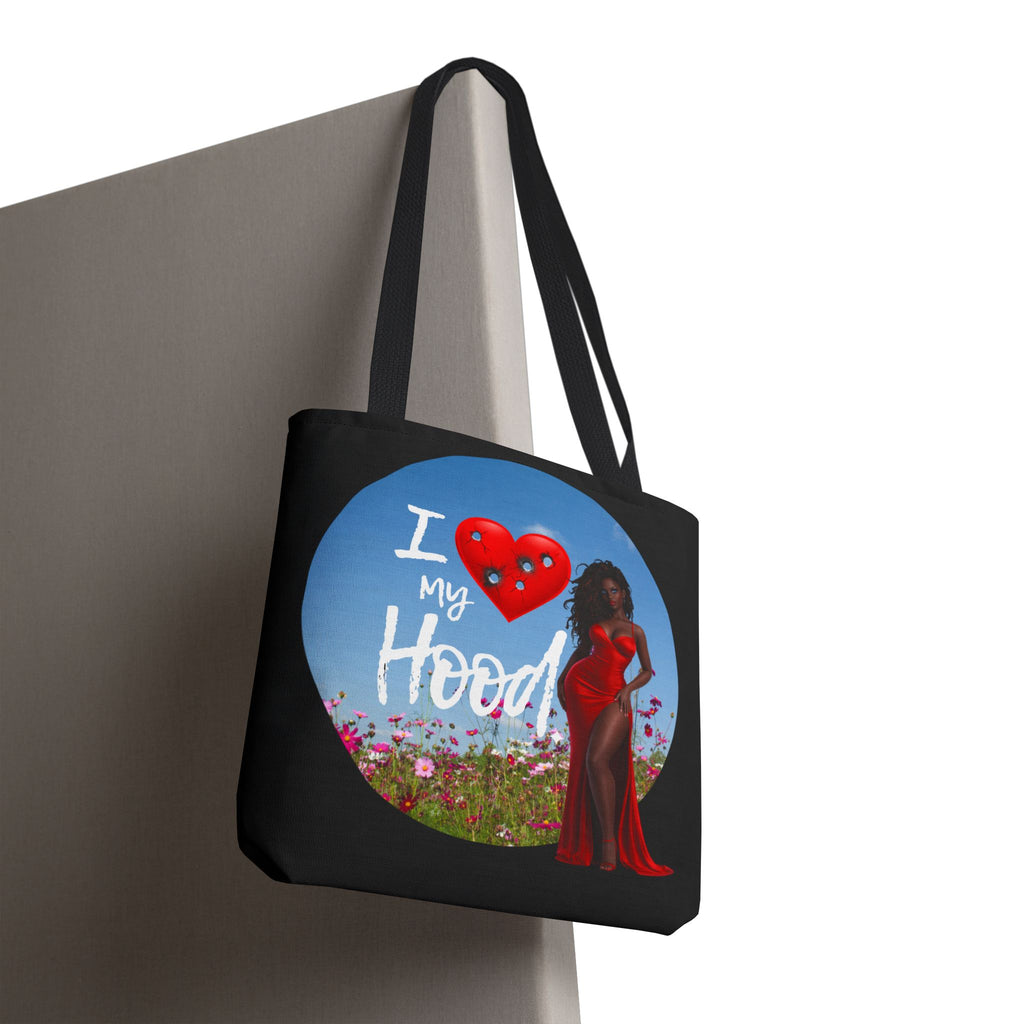 I Love My Hood tote bag | All-over print handbag