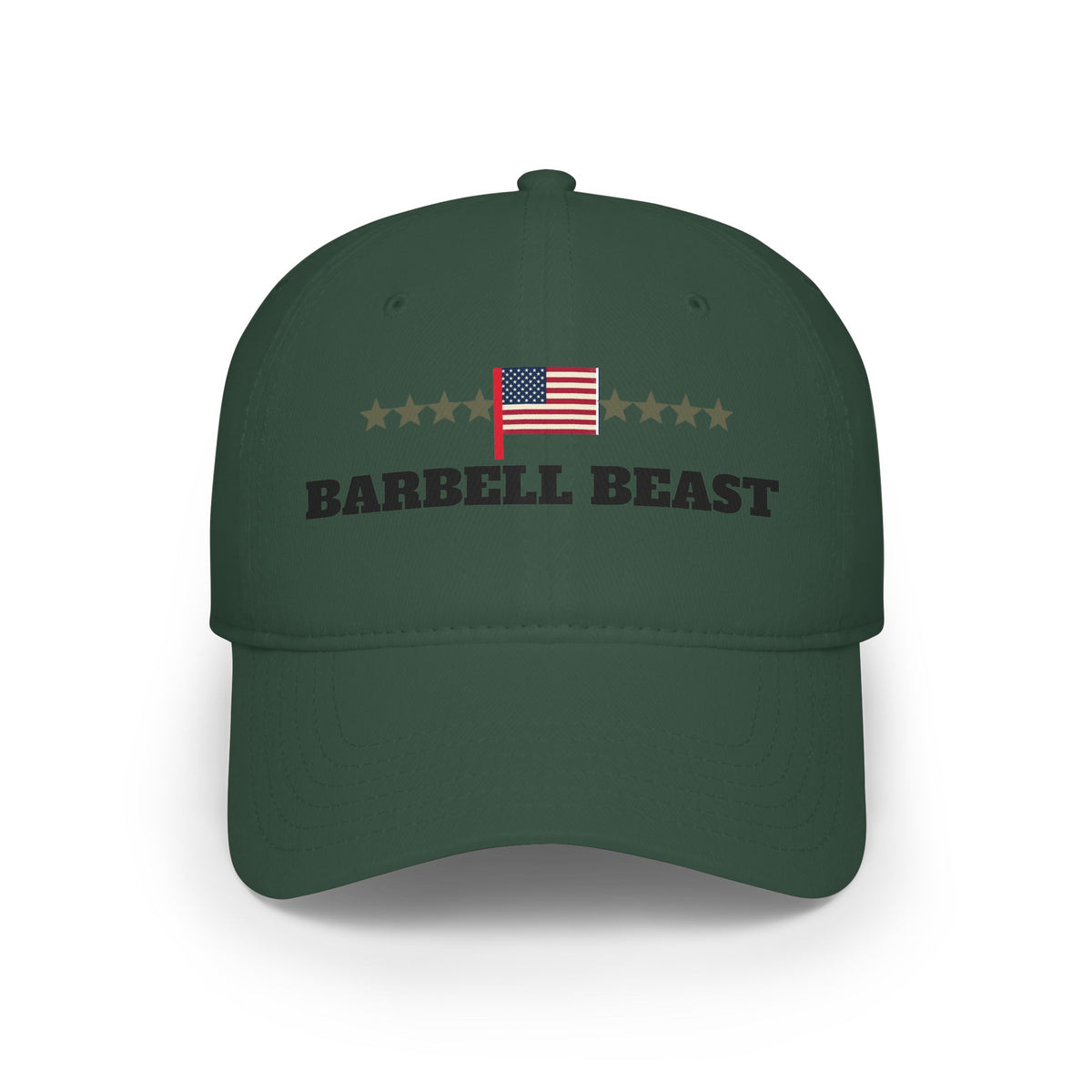"BARBELL BEAST" Flag Embroidery Cap | American Baseball Hat