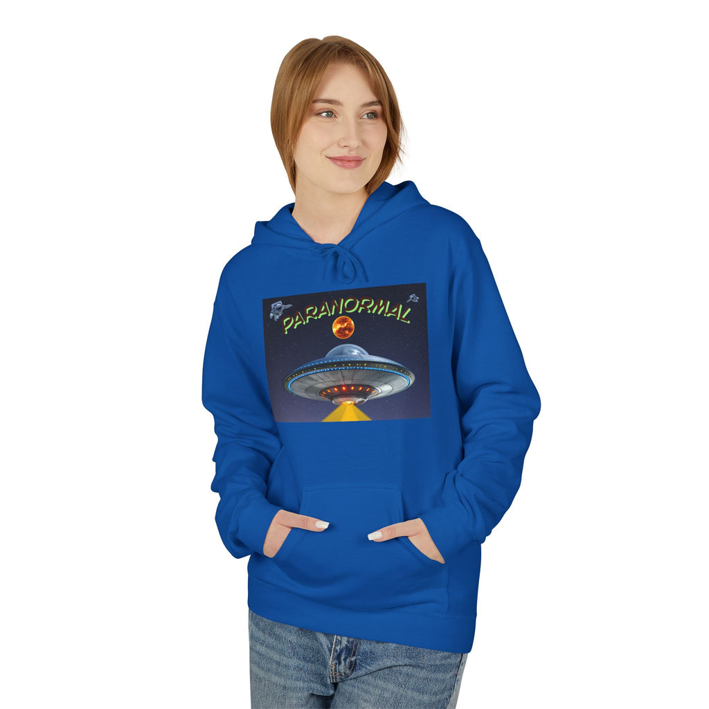 Retro UFO Spaceship Hoodie | Paranormal Alien Abduction Design