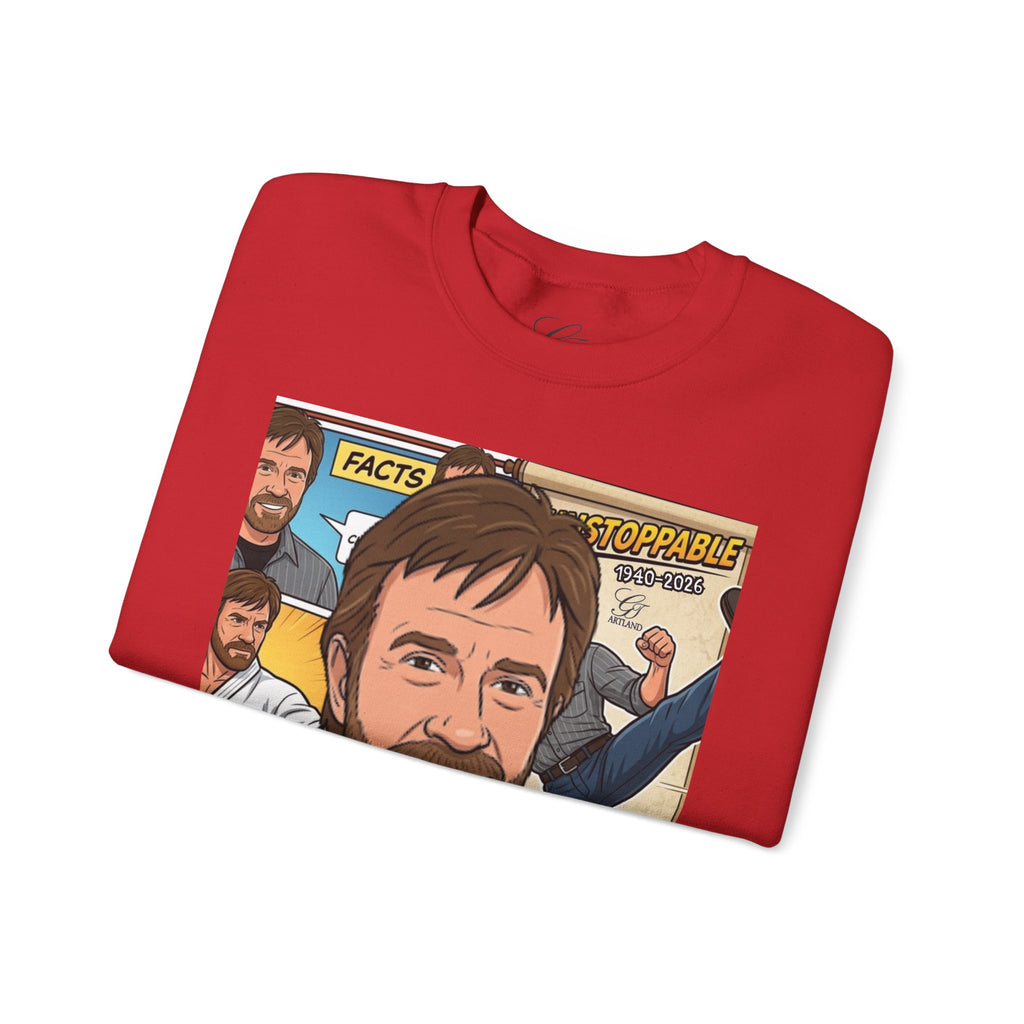 Chuck Norris Toon Urban Retro Martial Arts Legend Crewneck Sweatshirt