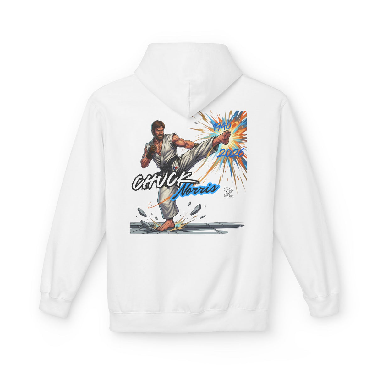 Chuck Norris Martial Arts Hoodie | Vintage Action Illustration