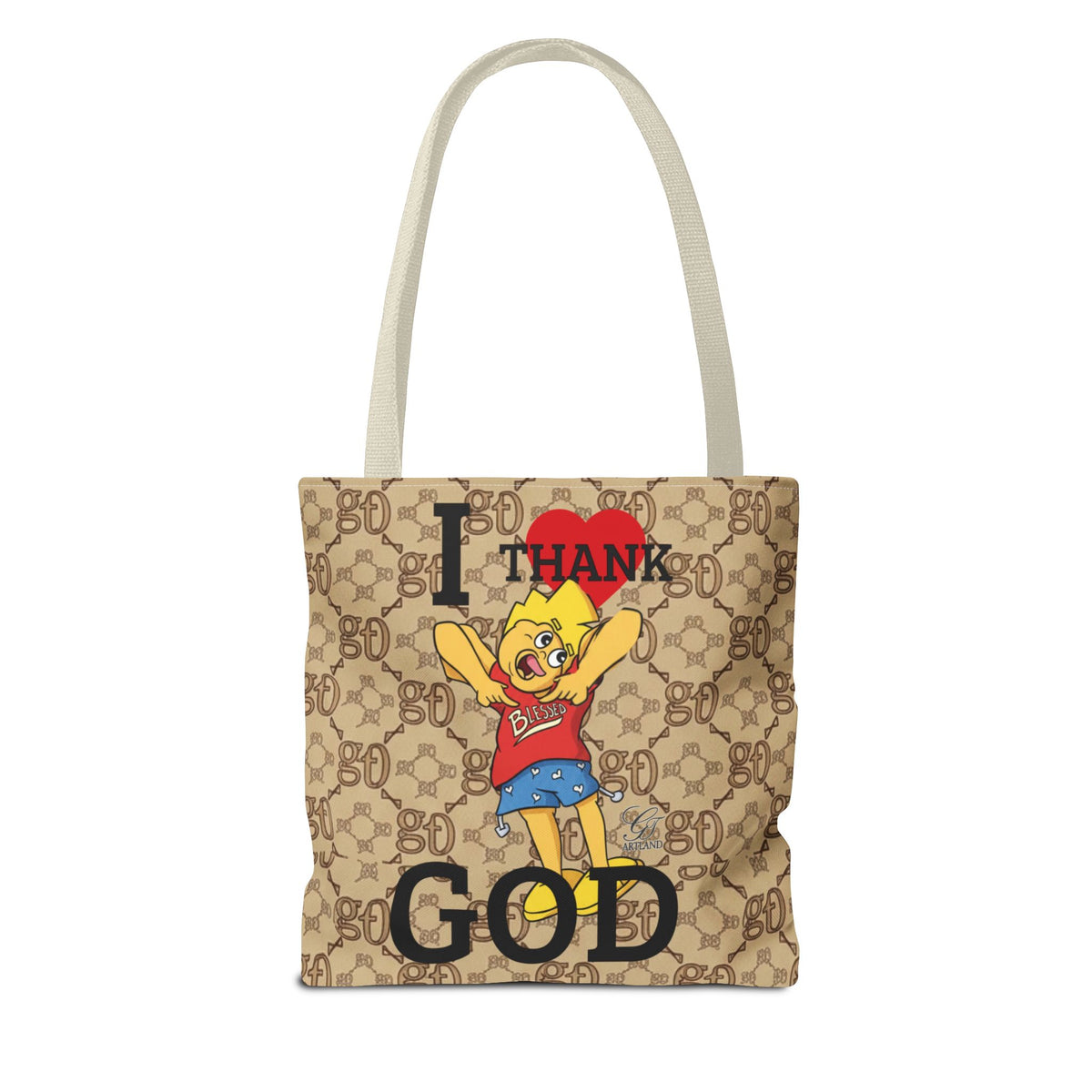 I  Thank God Tote Bag | URBAN CARTOON BY GT ARTLAND