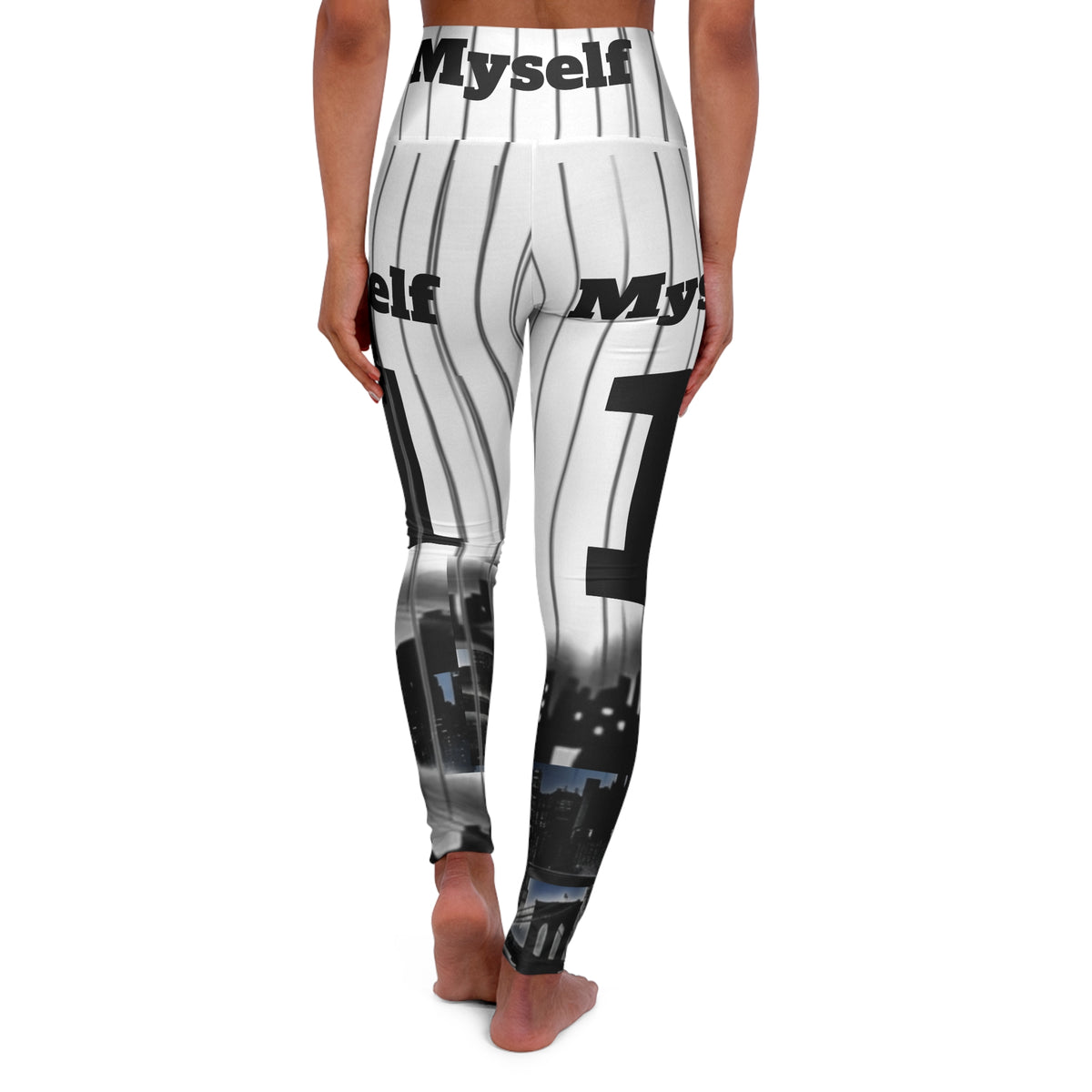 Personalized Jersey City Style Leggings High FashionHigh Waisted Yoga Leggings by GT Artland