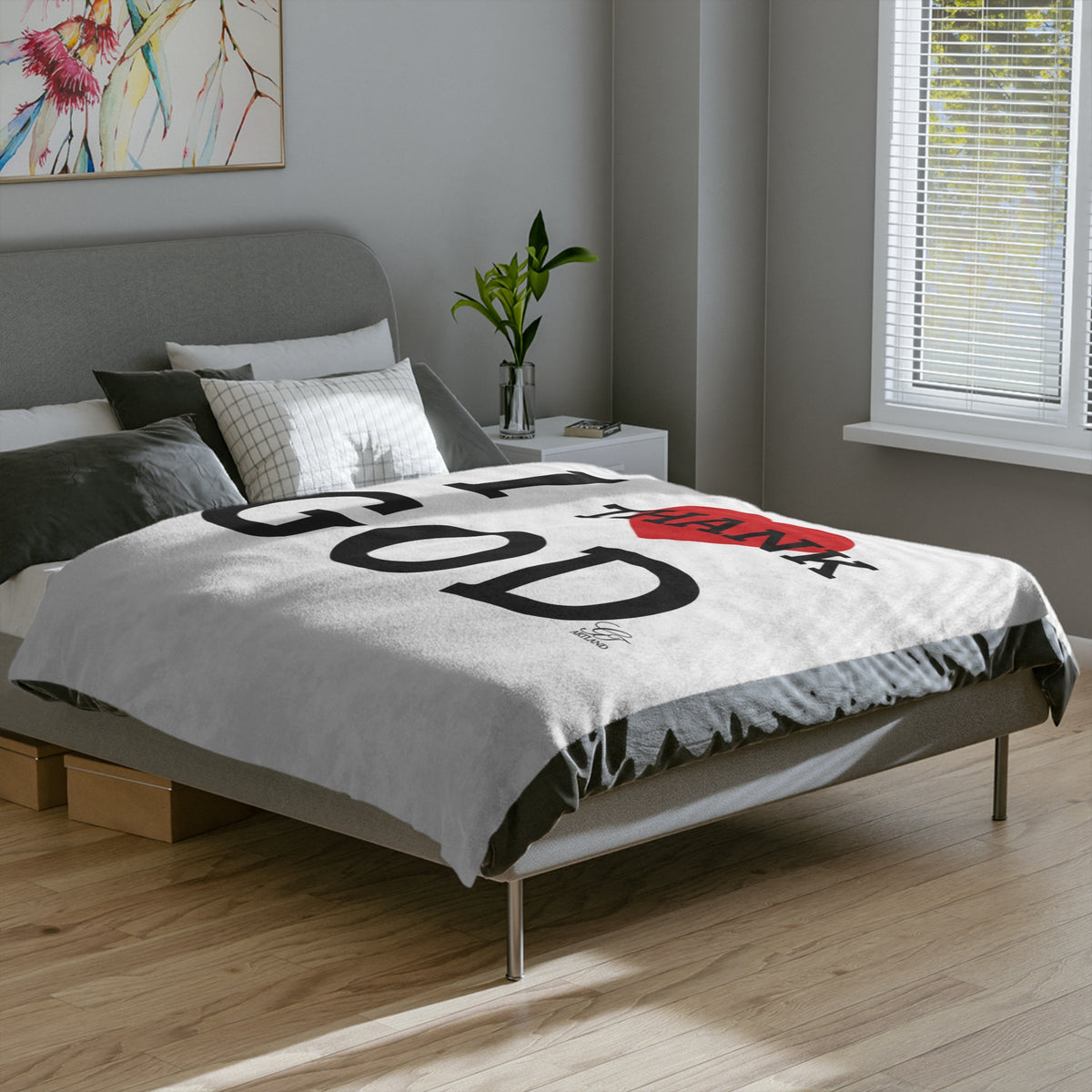 I Love Thank God blanket | Religious faith throw,  decor by GT Artland
