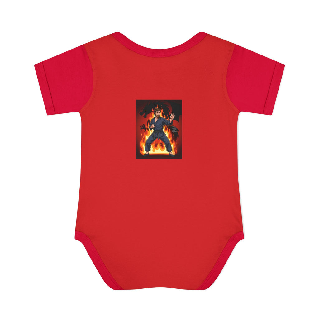 Flame Ninja Infant Bodysuit | Dragon Fire Martial Arts Baby Onesie