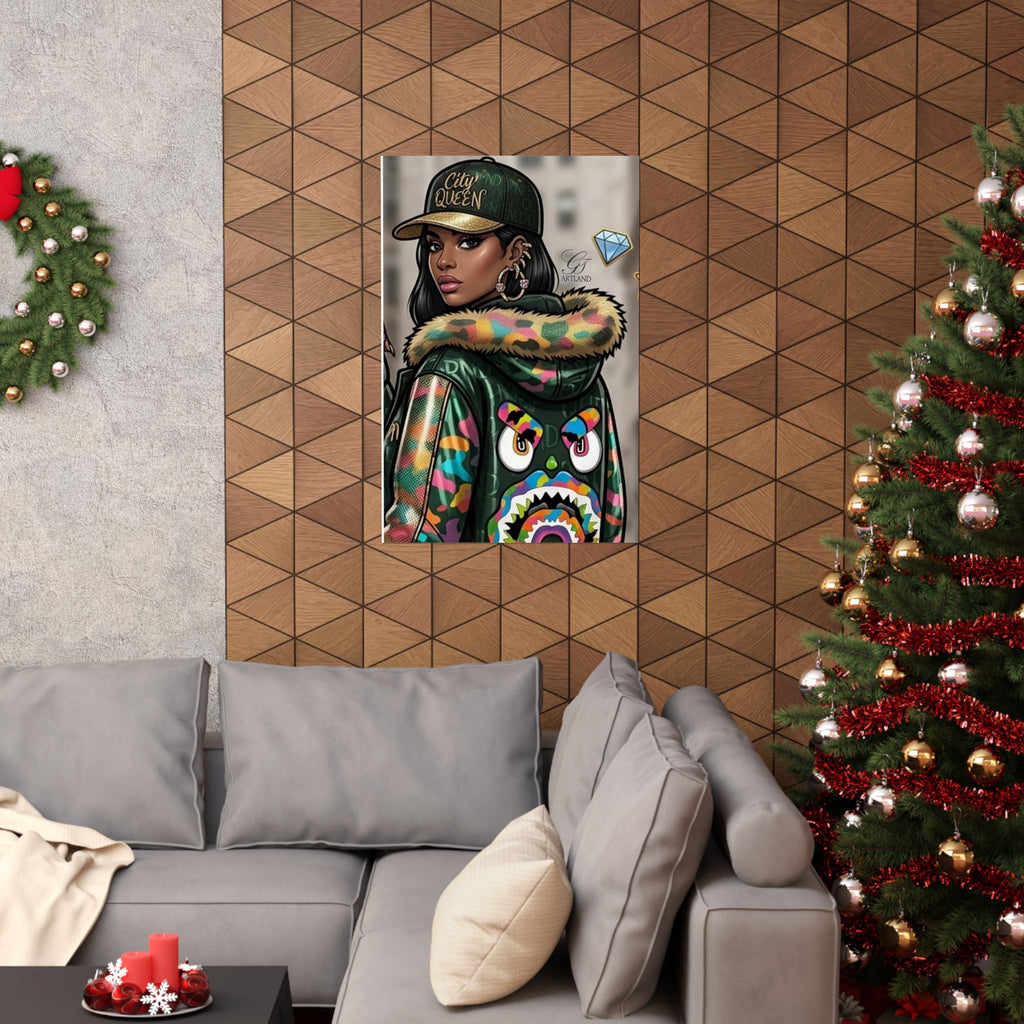 Urban Queen of Fashion Streetwear Art Poster