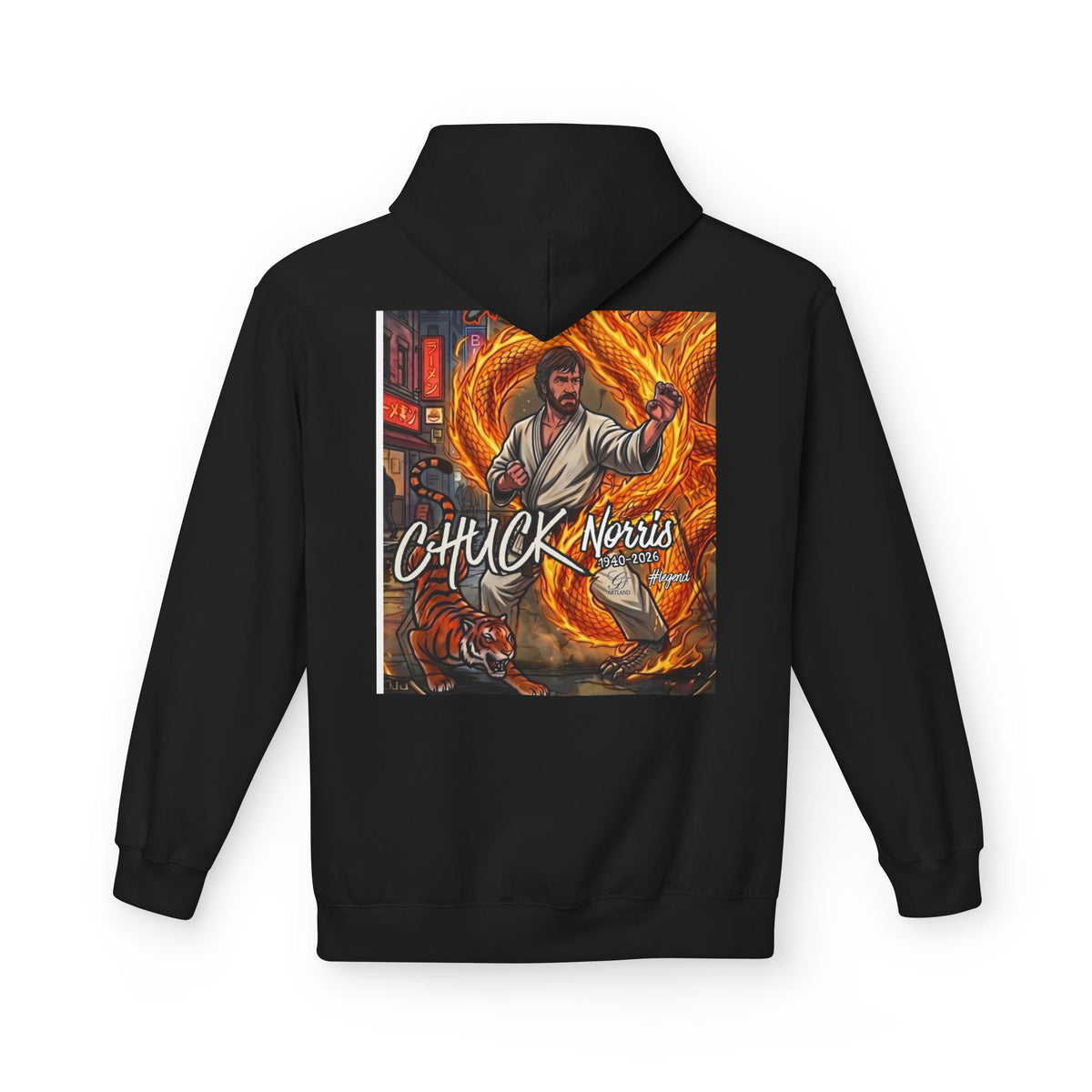 Chuck Norris Martial Arts Hoodie | Action Illustration, Retro Fight Scene by GT Artland