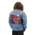Playtimes Over Horror Scary Doll Designer Airbrush Denim Jacket  by GT Artland