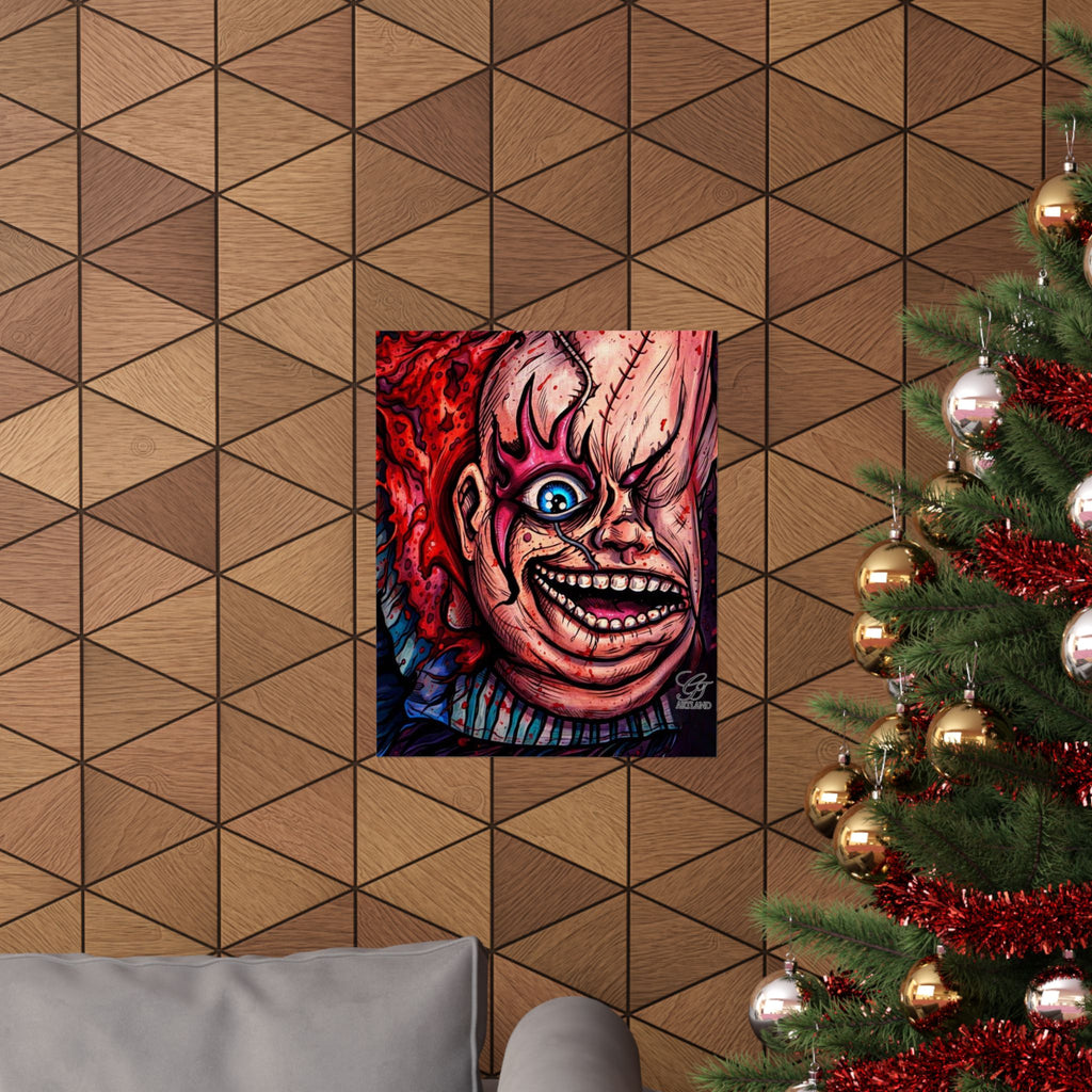Playtimes Over Horror Elite Designer Matte Vertical Posters by GT Artland
