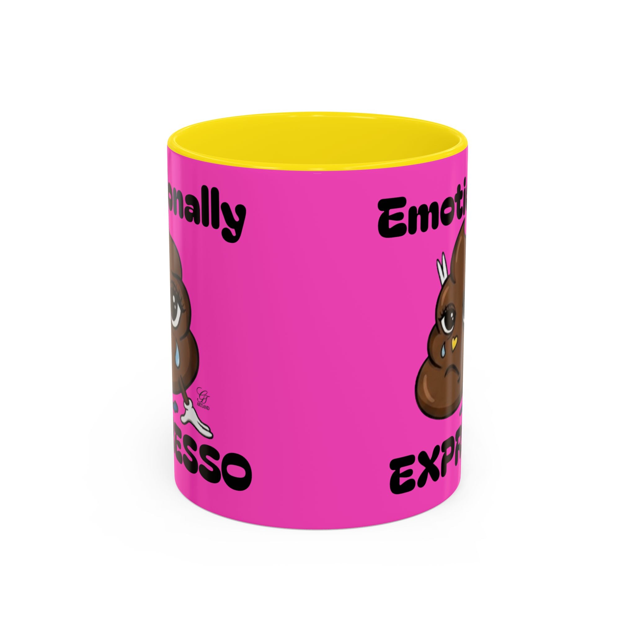 Emotionally Expresso Cute Crying Poop Emoji Designer Coffee Mug by GT Artland