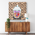 Bubble Tea Gt #10 Square Canvas Wrap by GT Artland (40 x 40 includes NFT Crypto Asset from Collection)