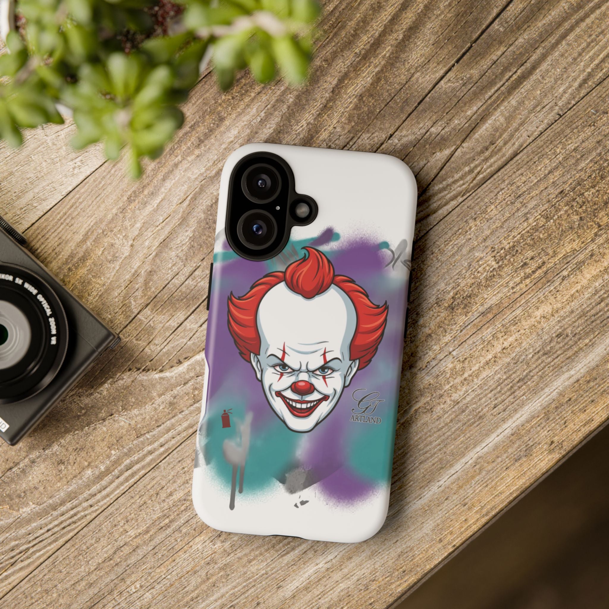 Scary Clown Phone Case | Tough iPhone Case, Horror by GT Artland