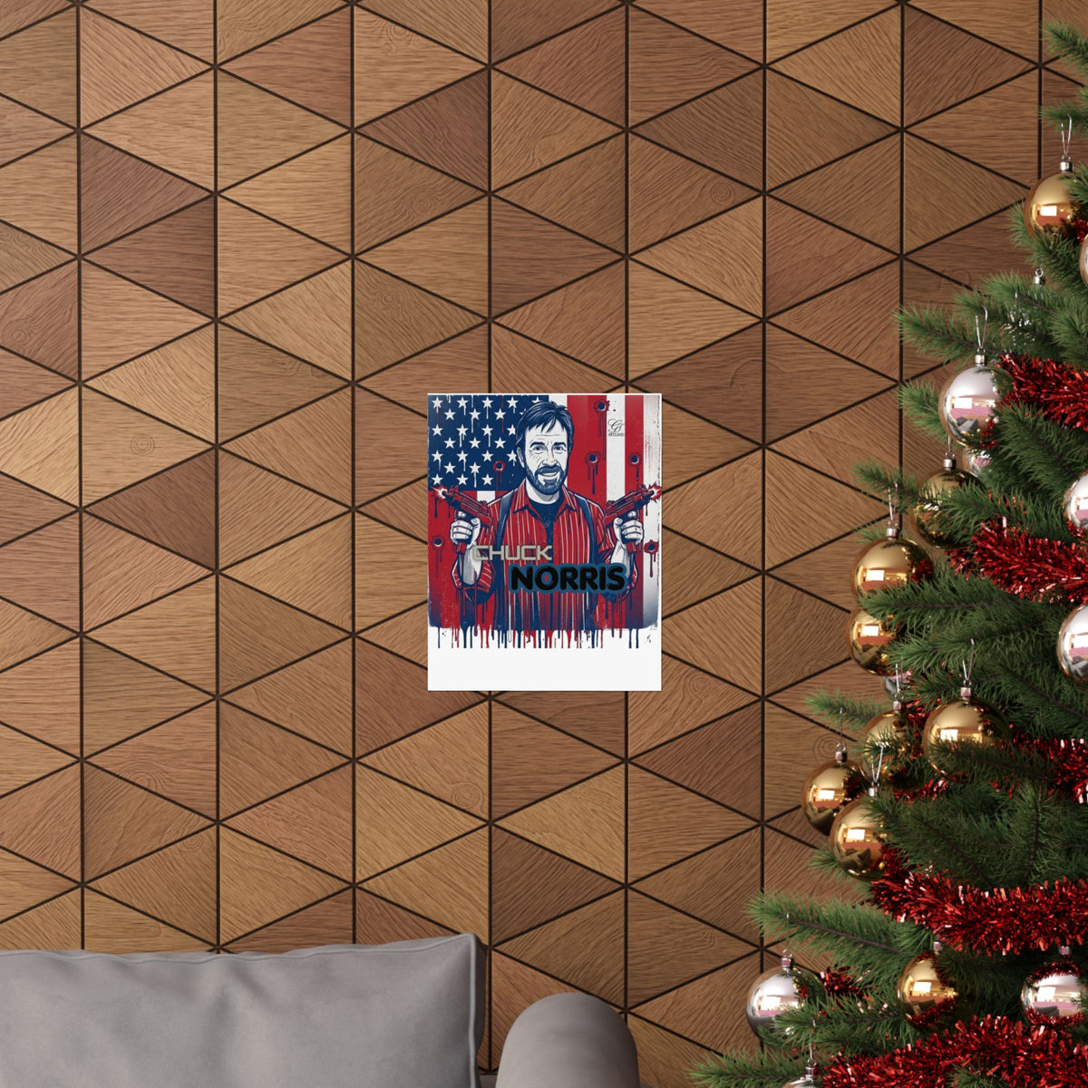 Patriotic Action Hero Poster Matte Vertical Poster by GT Artland