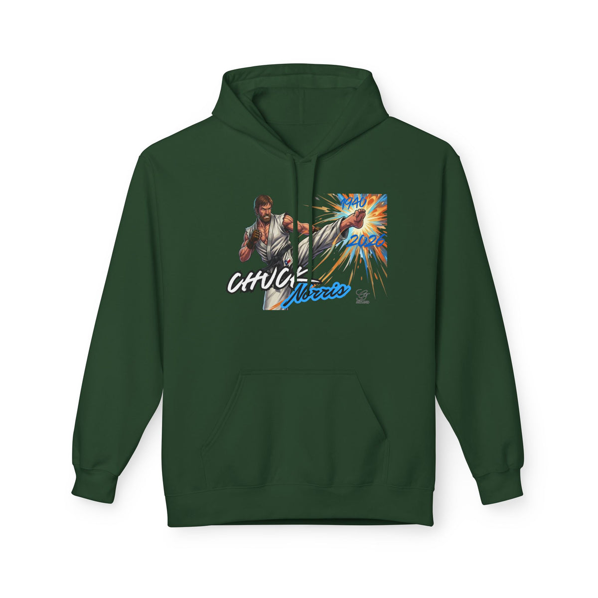 Chuck Norris Martial Arts Hoodie | Vintage Action Illustration