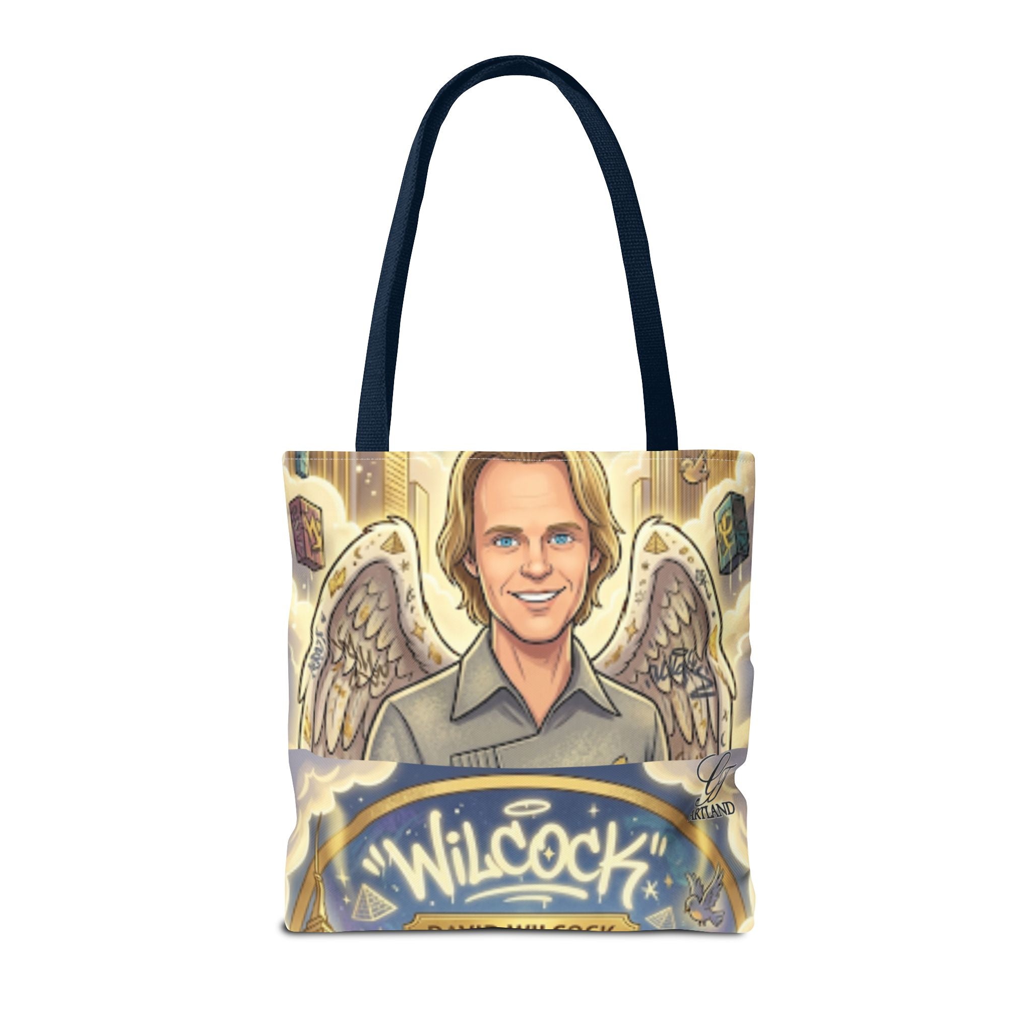 Wilcock Angel Wings Portrait Tote Bag – Illustrated Memorial/Tribute Carryall by GT Artland