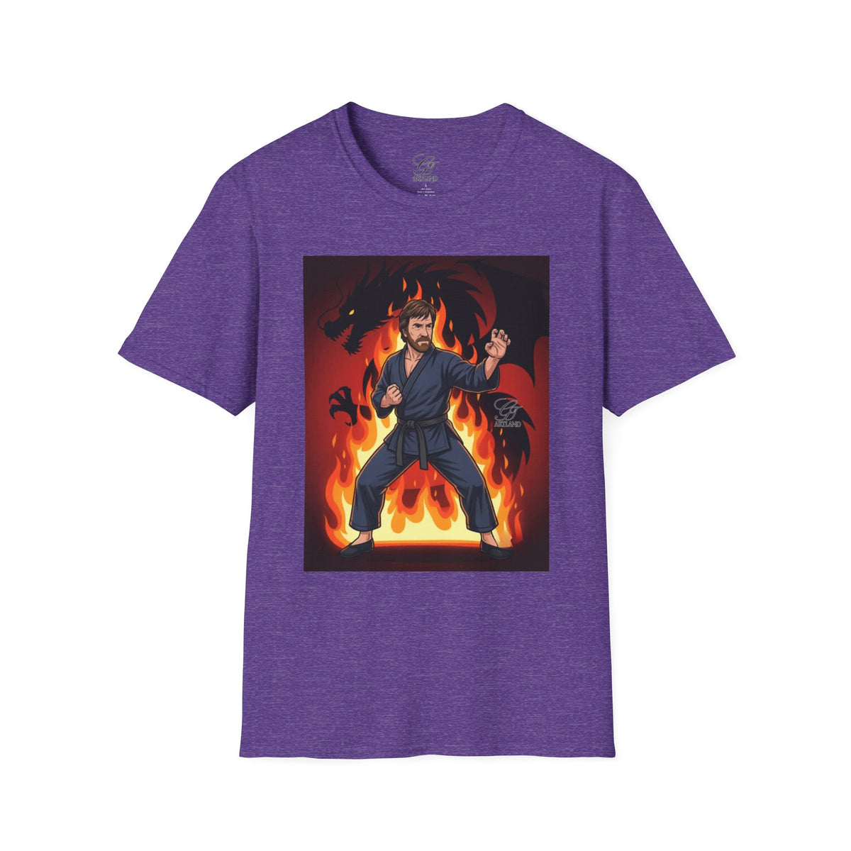 Karate Demon Chuck Norris Karate Fighter T-Shirt | Martial Arts Flame Illustration by GT Artland