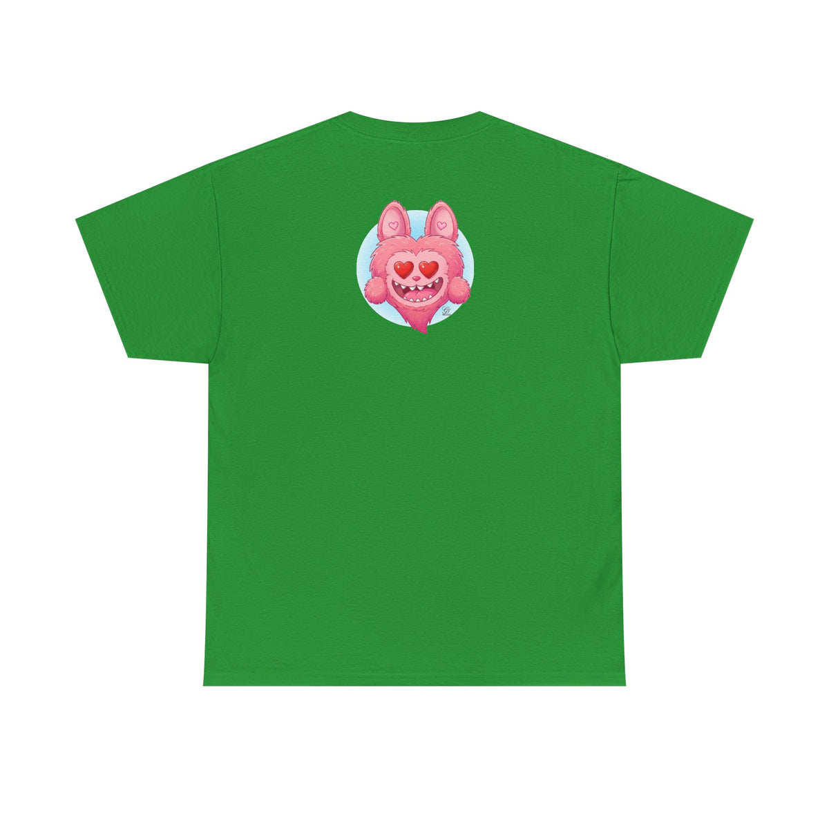 Pink Heart-Eyed Monster T-Shirt | Cute Fuzzy Creature by GT Artland