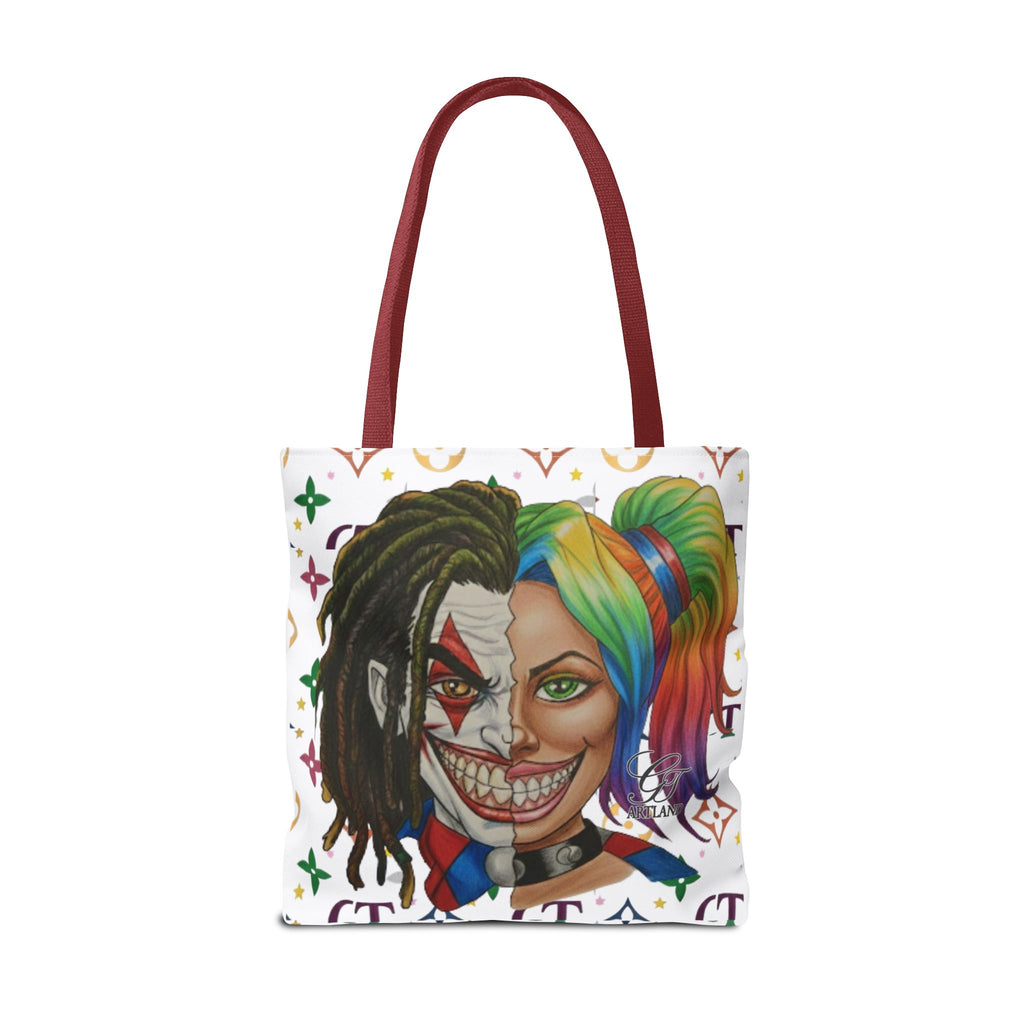 Two Faced Clown Couple Face Tote Bag – Urban Duo Swag by GT Artland