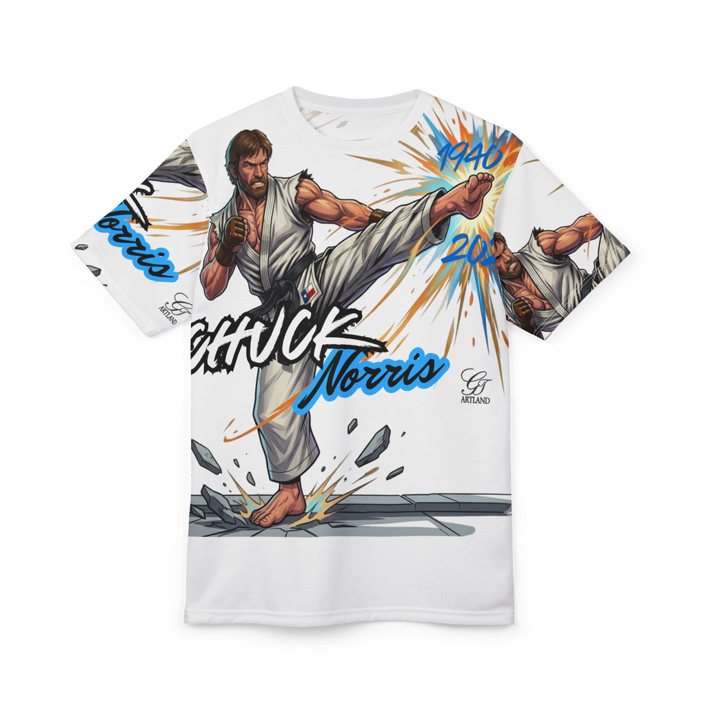 Chuck Norris Street Martial Arts Fighter Tee | Action Karate All-Over Print by GT Artland