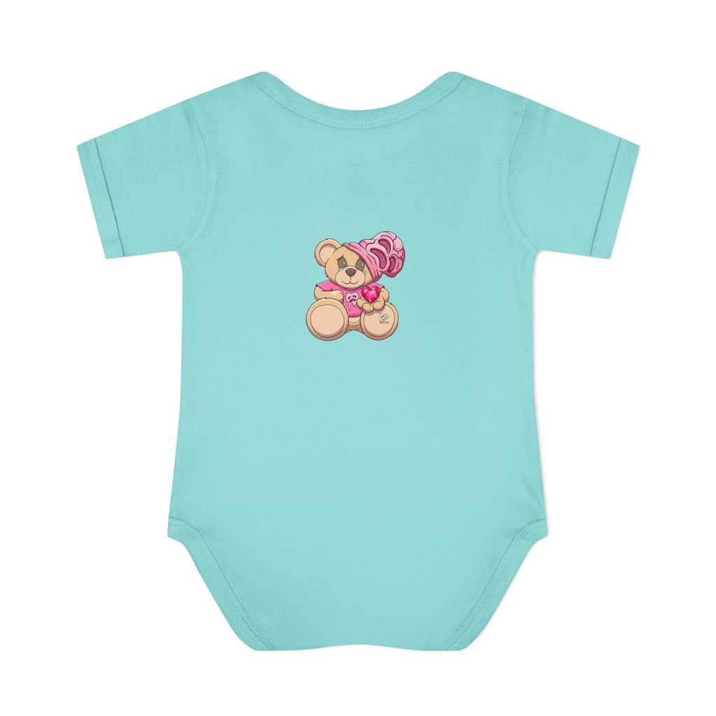 Pink Heart Teddy Bear Infant Bodysuit by GT Artland