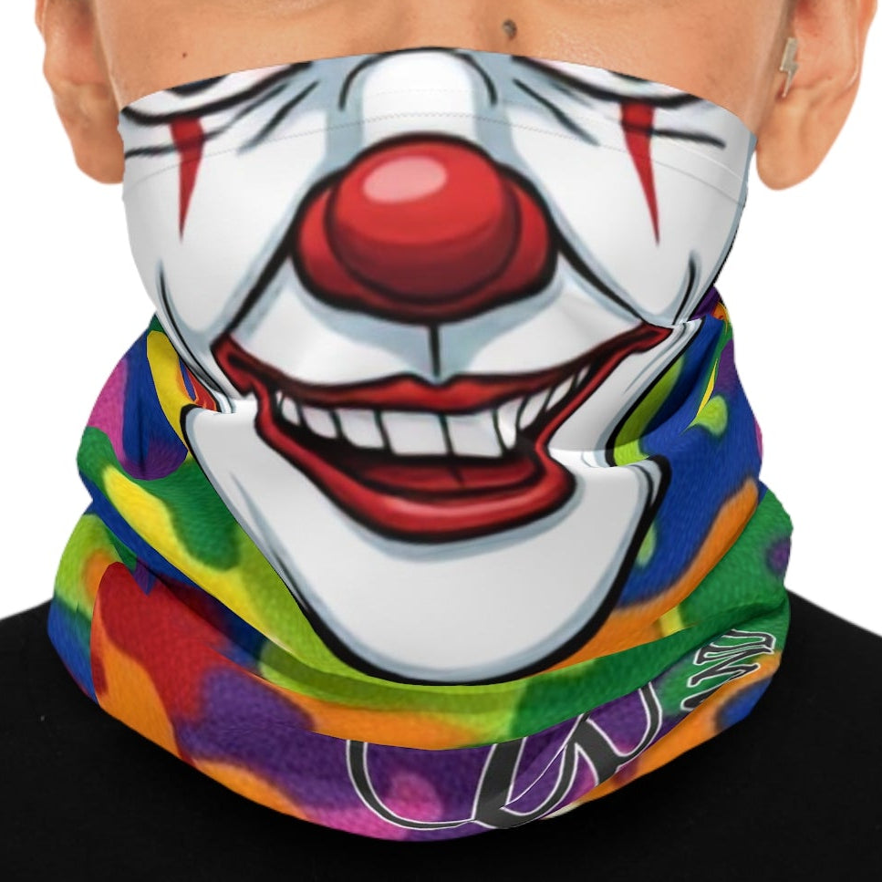 Clown Penny Rainbow Camo Neck Gaiter – Colorful Drip Camouflage Face Mask by GT Artland