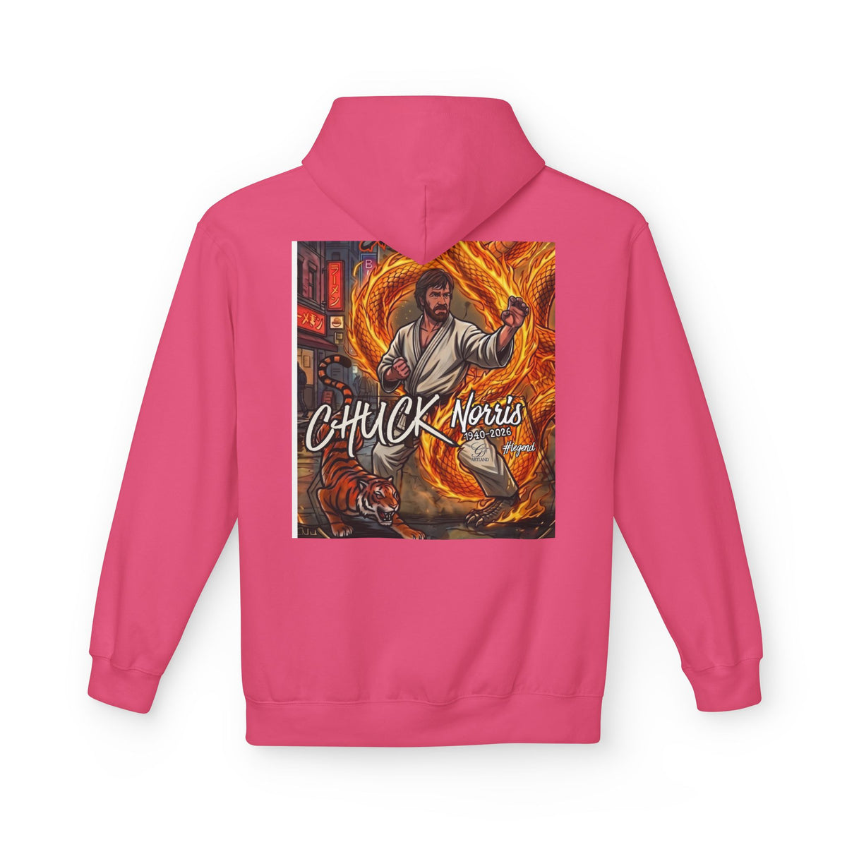 Chuck Norris Martial Arts Hoodie | Action Illustration, Retro Fight Scene by GT Artland