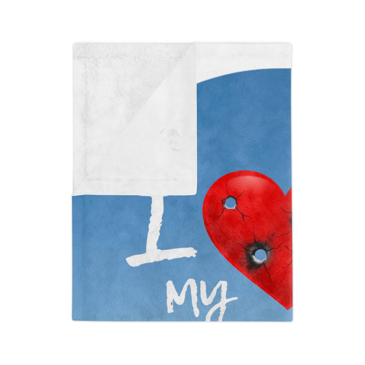 I Love My Hood Lady in Red Blanket | Velveteen Microfiber Throw