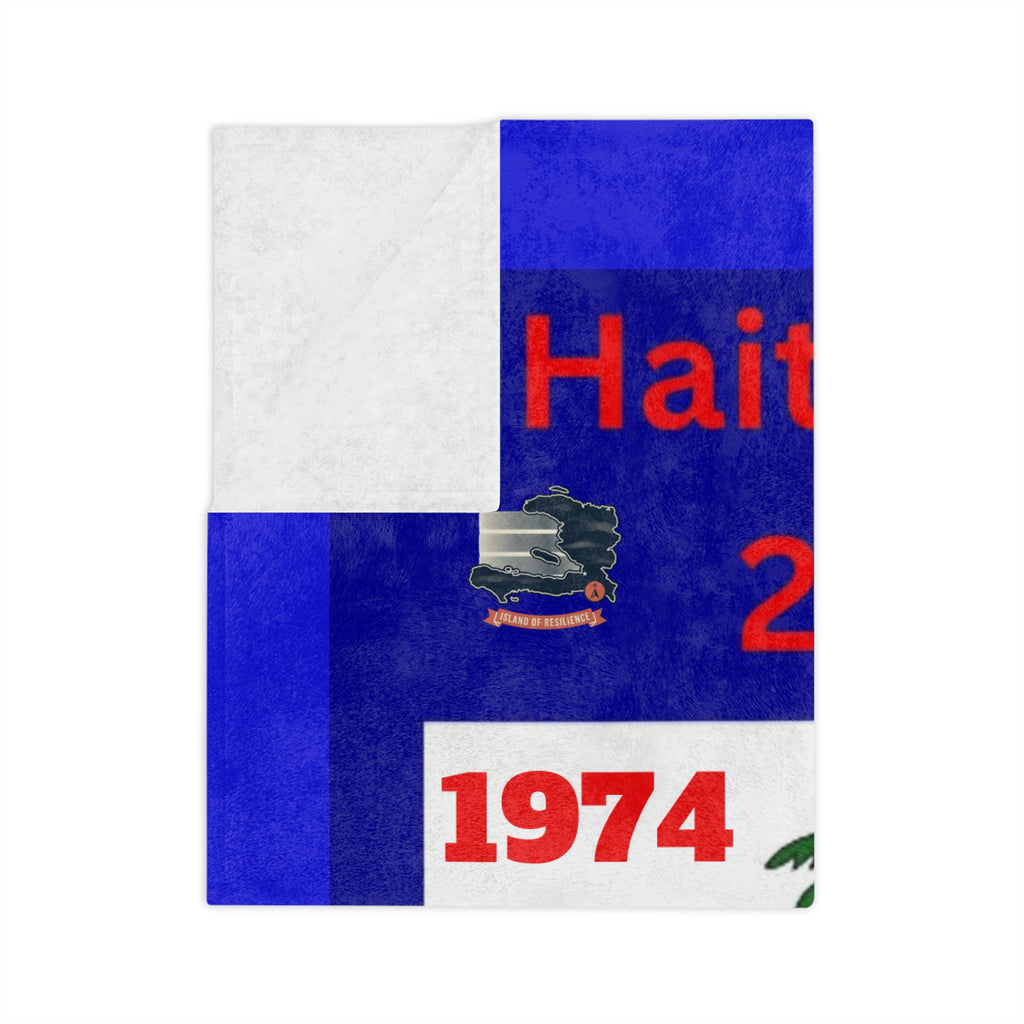 Multicoloured "Haitian vs Brazil" Worldwide FIFA Velveteen Football Blanket