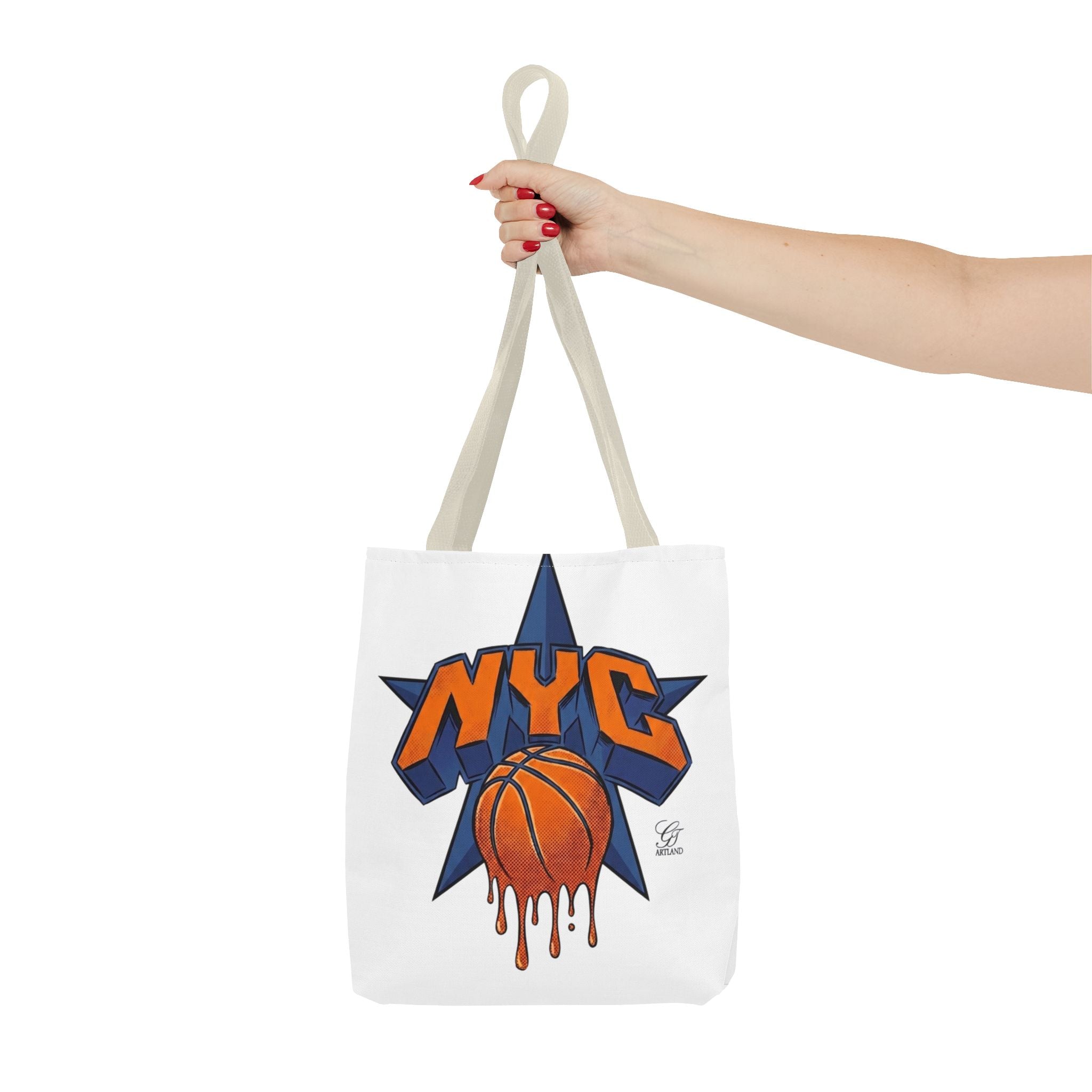 NYC Dripping Basketball Tote Bag | City Basketball Design by GT Artland
