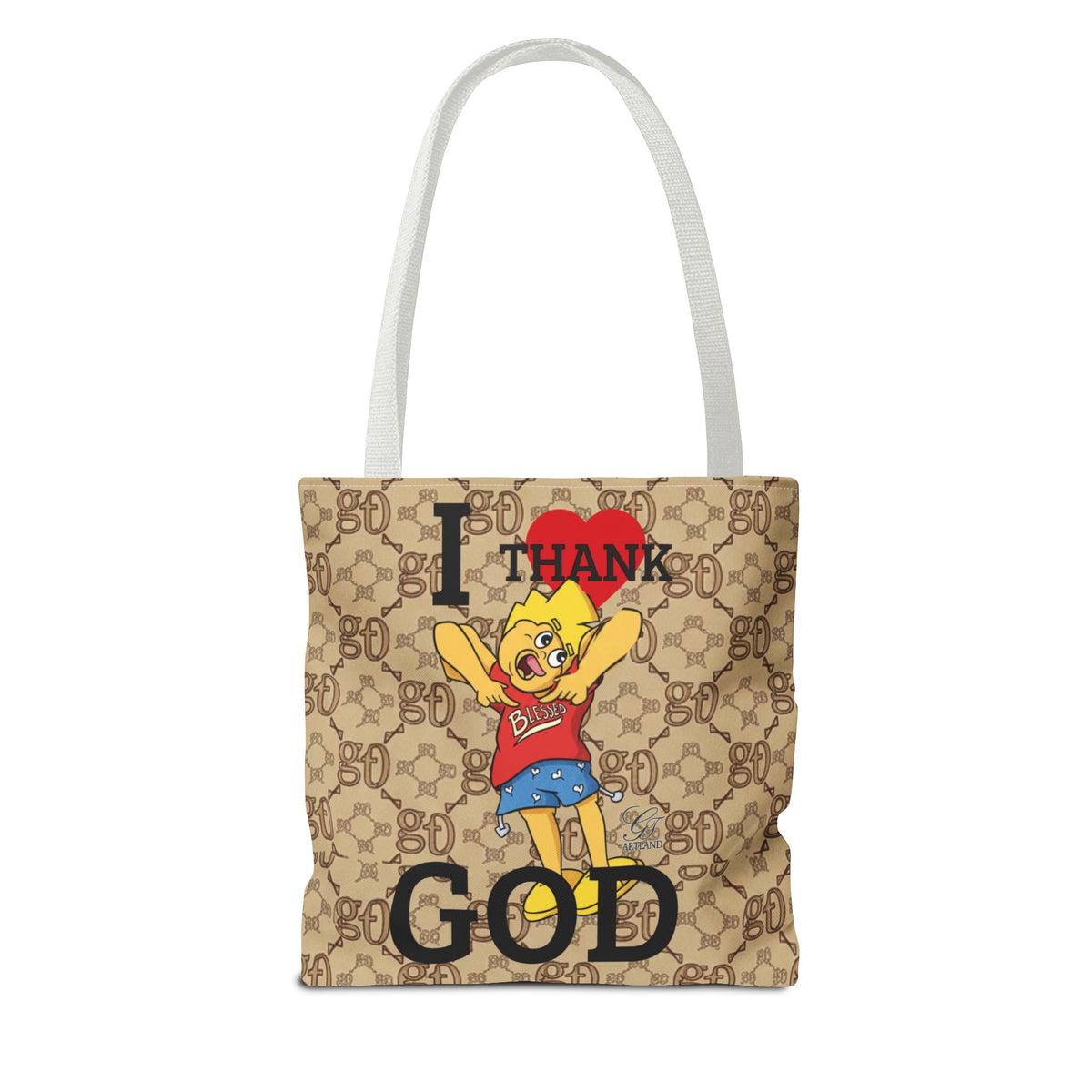 I  Thank God Tote Bag | URBAN CARTOON BY GT ARTLAND