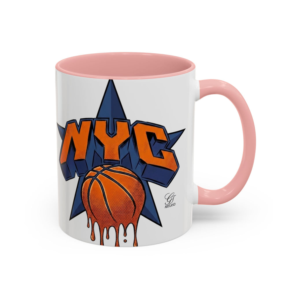 NYC  New York Champions Basketball Drip Mug | Accent Coffee Mug 11oz 15oz by GT Artland