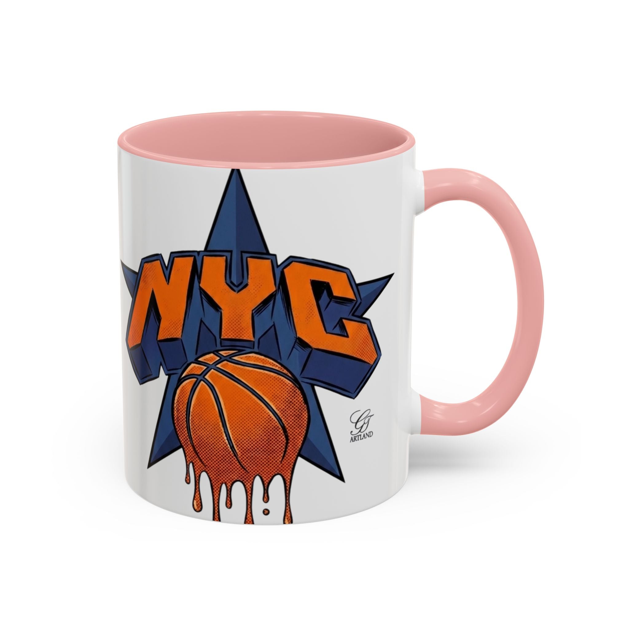 NYC  New York Champions Basketball Drip Mug | Accent Coffee Mug 11oz 15oz by GT Artland