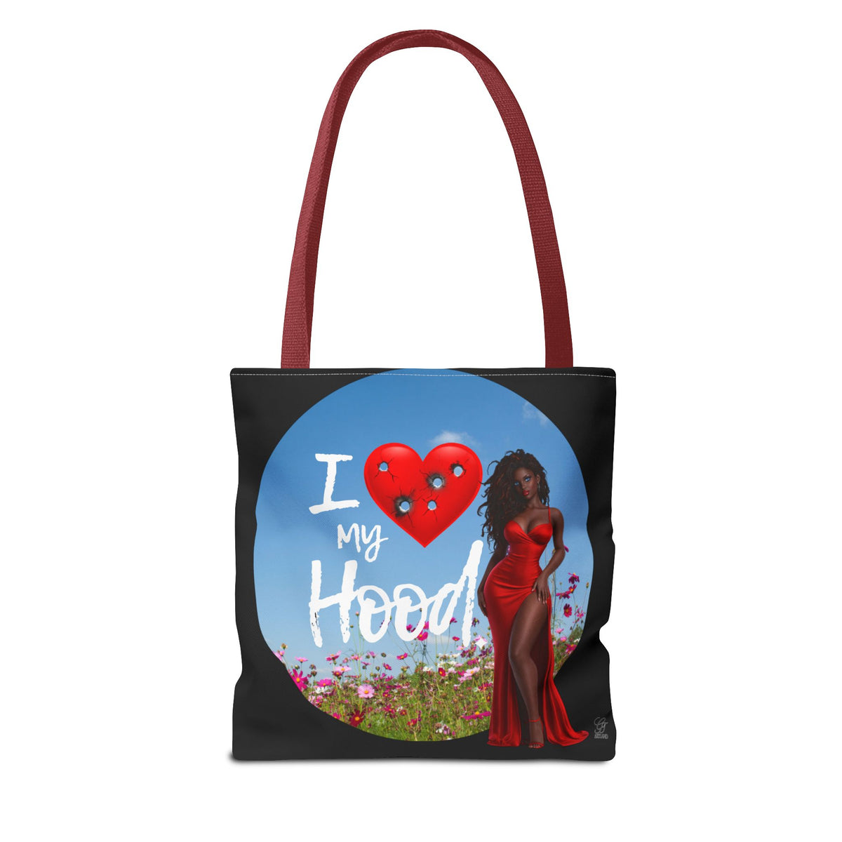 I Love My Hood tote bag | All-over print handbag