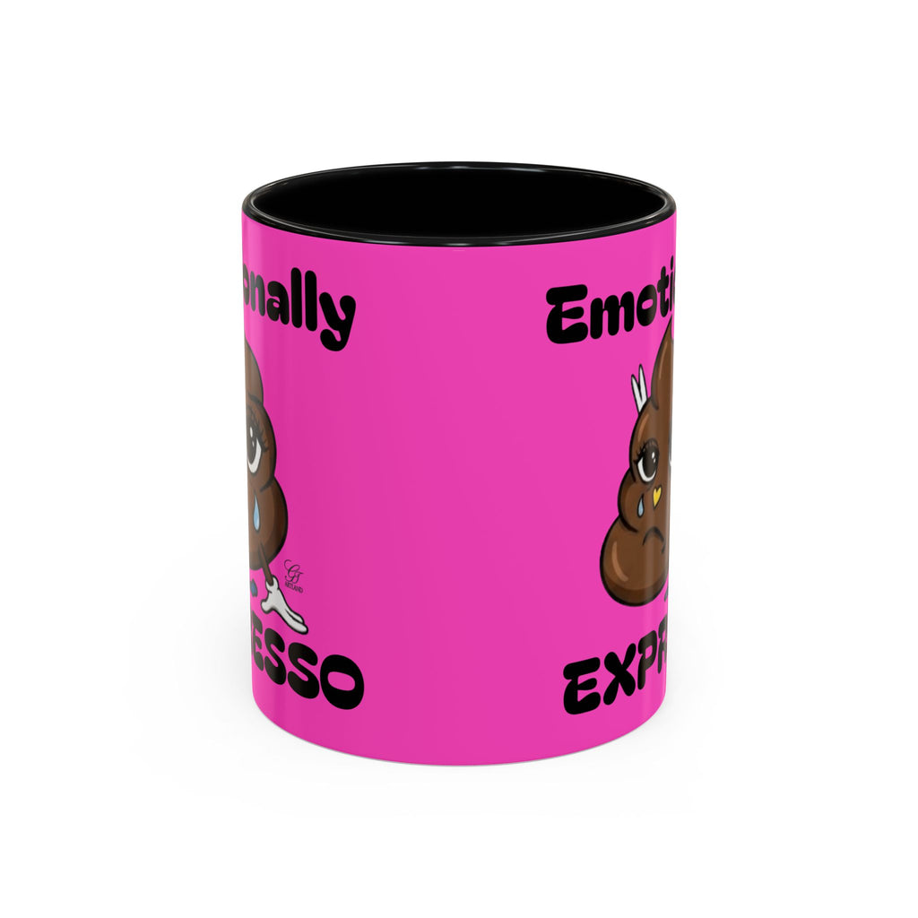 Emotionally Expresso Cute Crying Poop Emoji Designer Coffee Mug by GT Artland