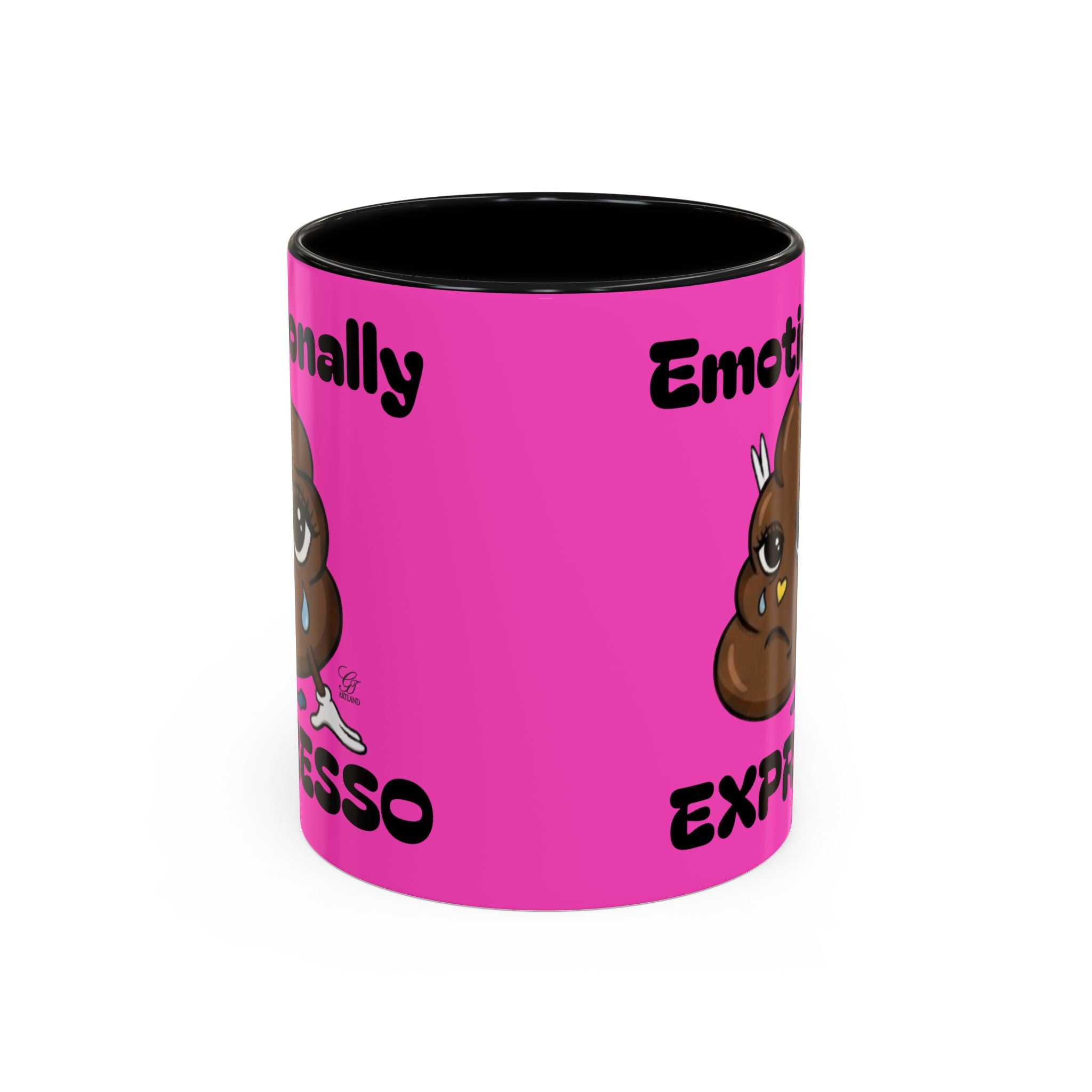 Emotionally Expresso Cute Crying Poop Emoji Designer Coffee Mug by GT Artland
