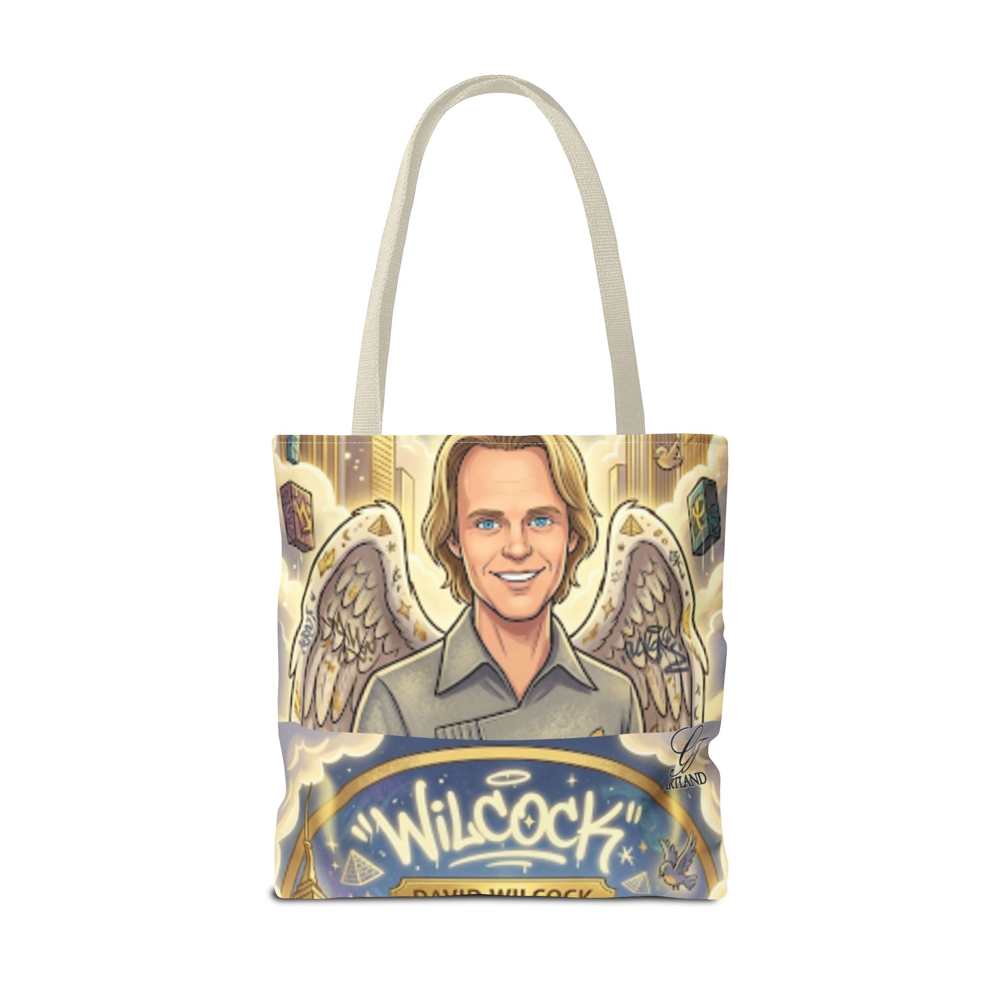 Wilcock Angel Wings Portrait Tote Bag – Illustrated Memorial/Tribute Carryall by GT Artland