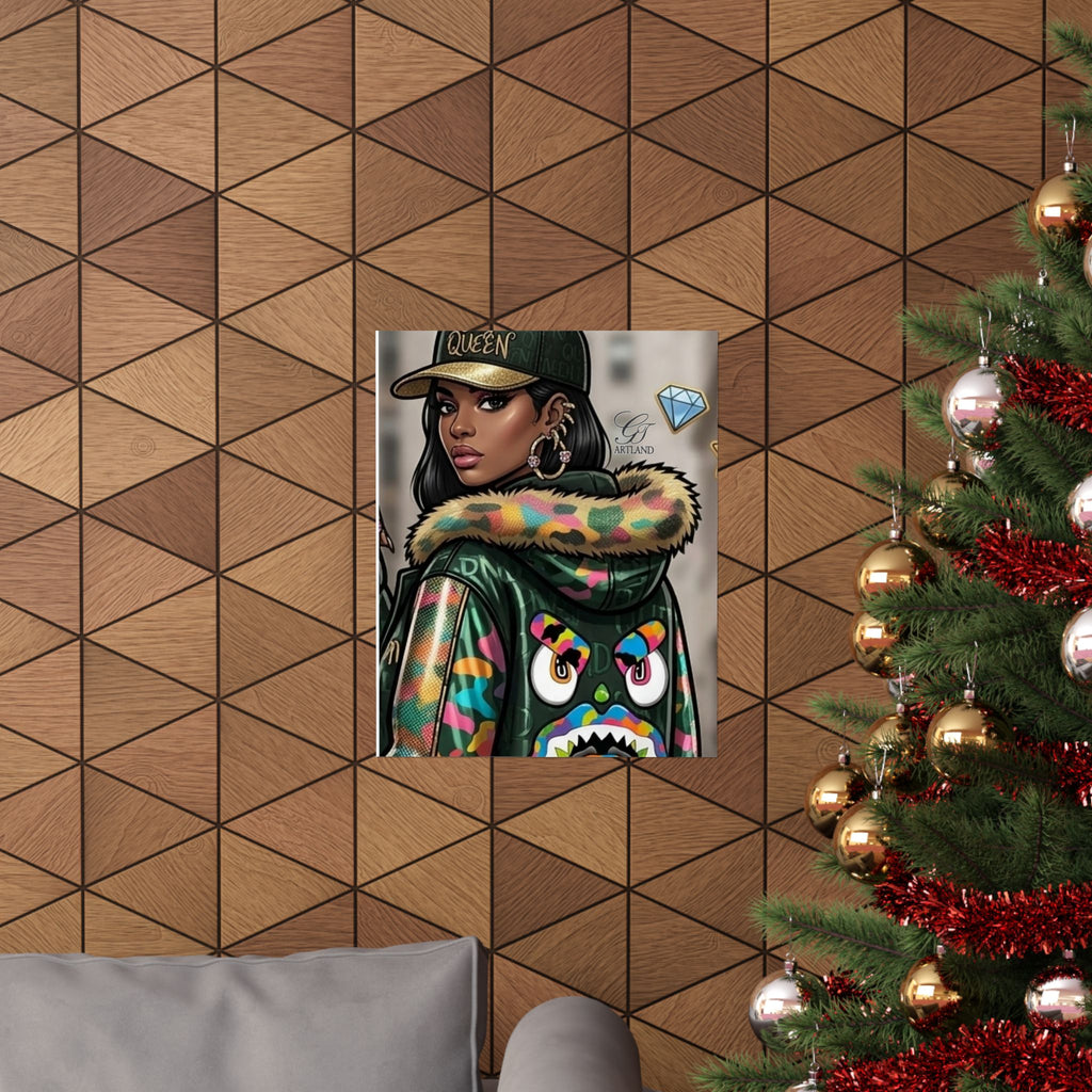Urban Queen of Fashion Streetwear Art Poster