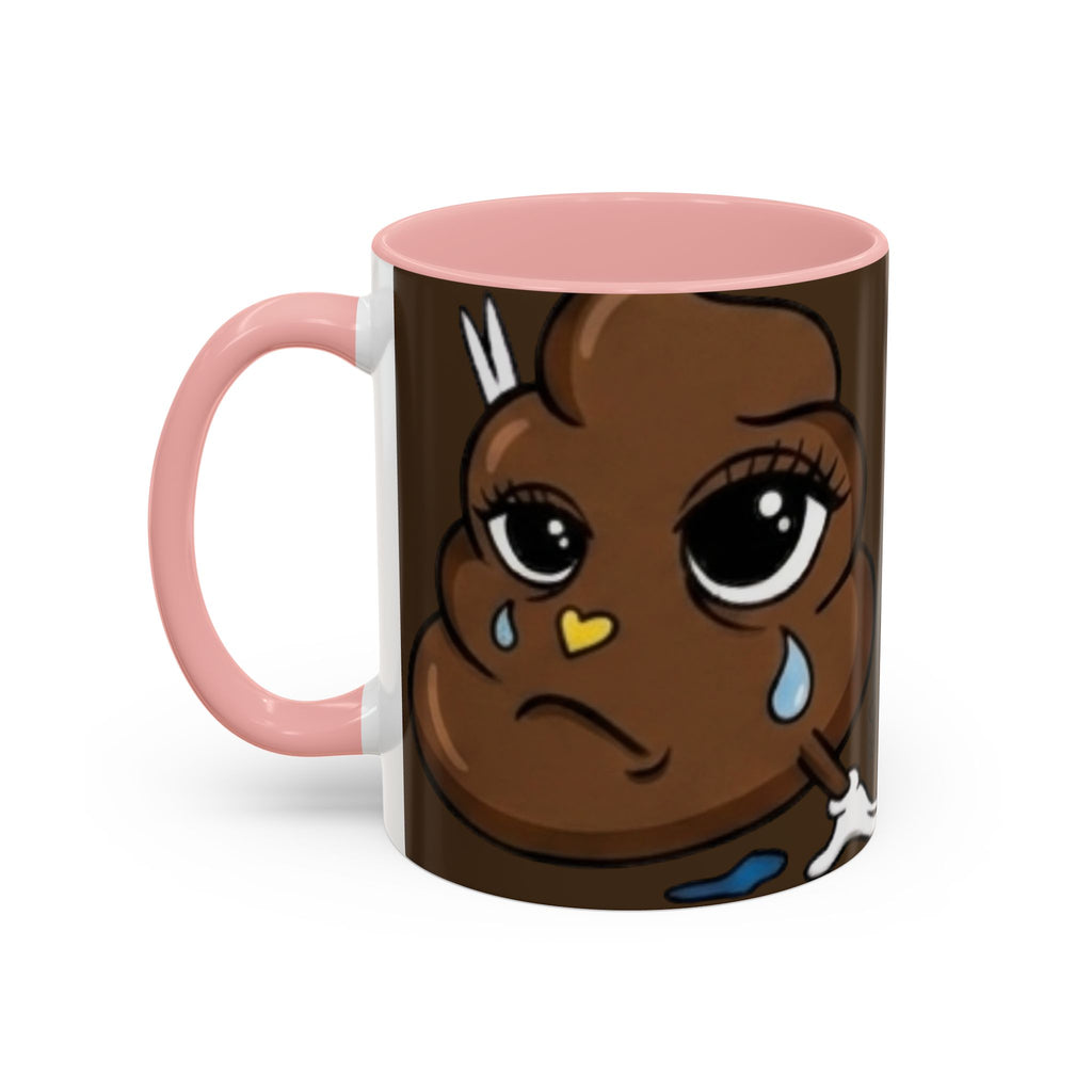 I Woke Up Like This Designer Collectors Coffee Mug — Funny Poop Emoji Accent Mug by GT Artland