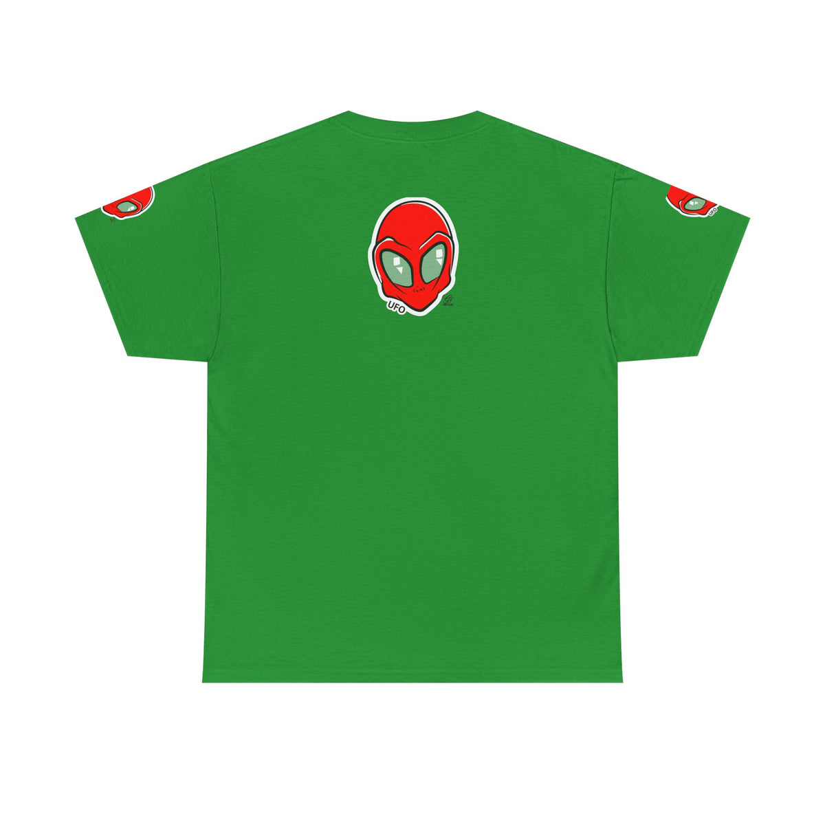 Red Alien Head UFO Tee | Retro Space Graphic T-Shirt