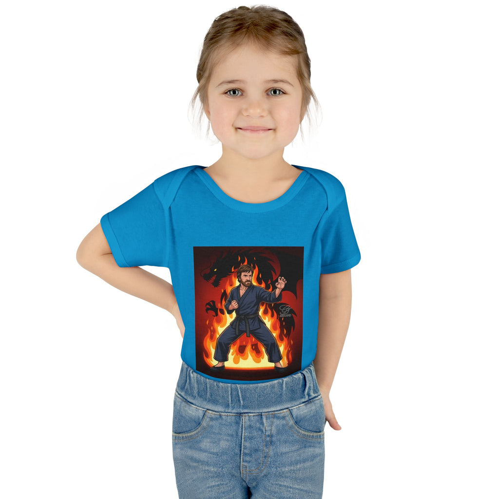 Flame Ninja Infant Bodysuit | Dragon Fire Martial Arts Baby Onesie