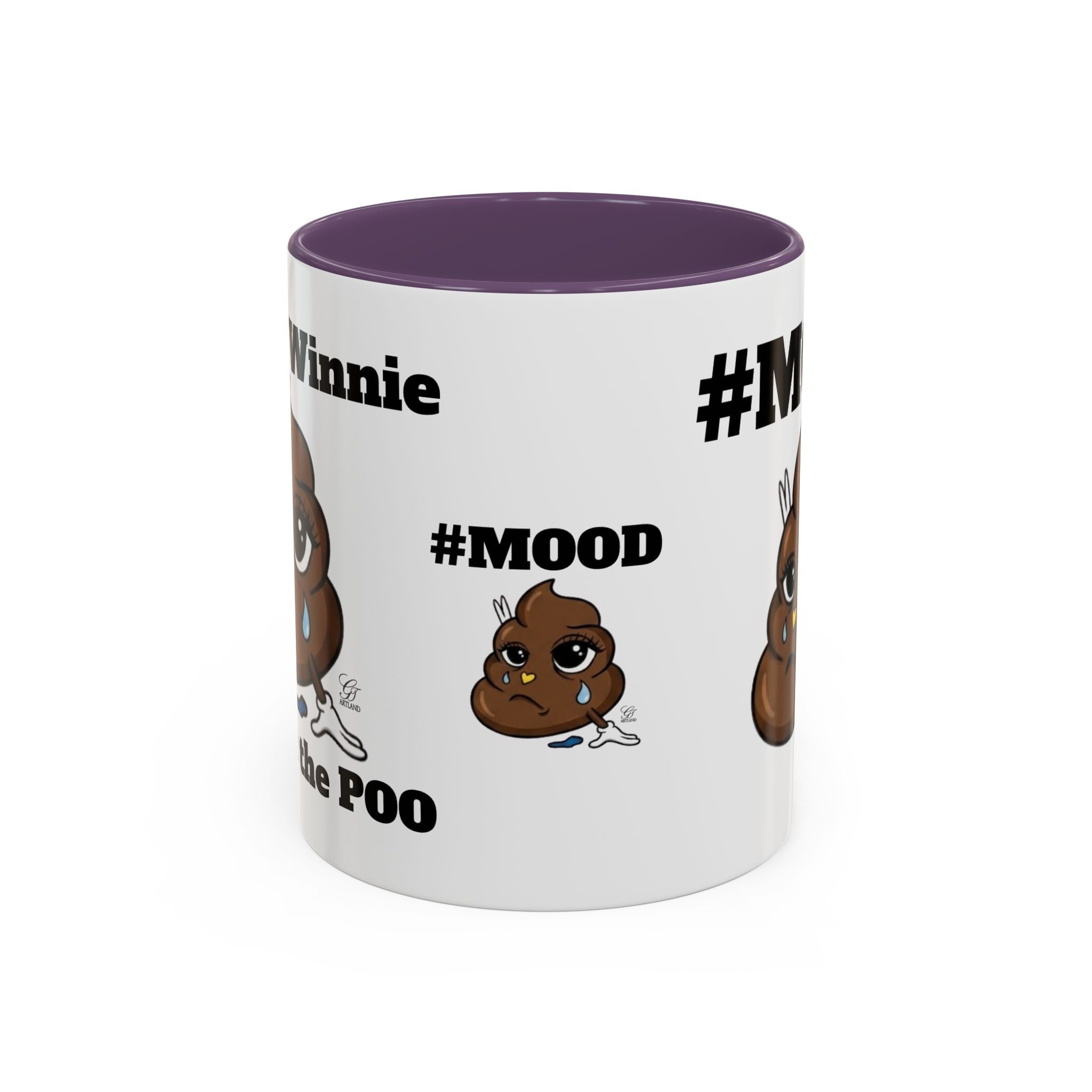#MOOD Winnie without the poo Funny Poop Emoji Accent Coffee Mug – 11/15oz Novelty Gift by GT Artland