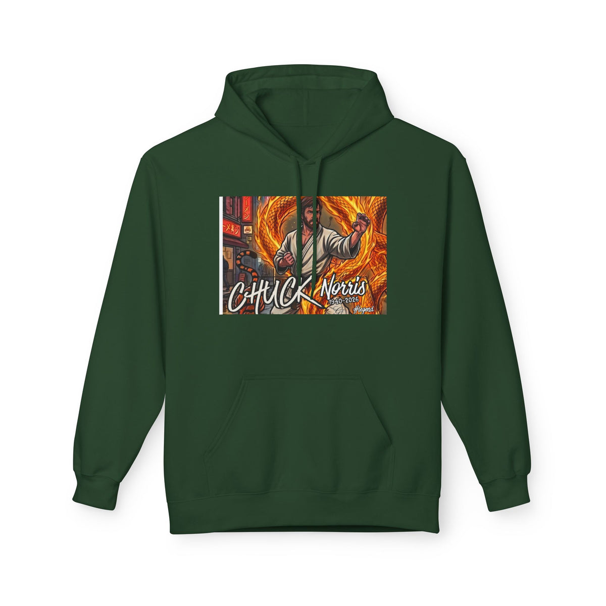 Chuck Norris Martial Arts Hoodie | Action Illustration, Retro Fight Scene by GT Artland