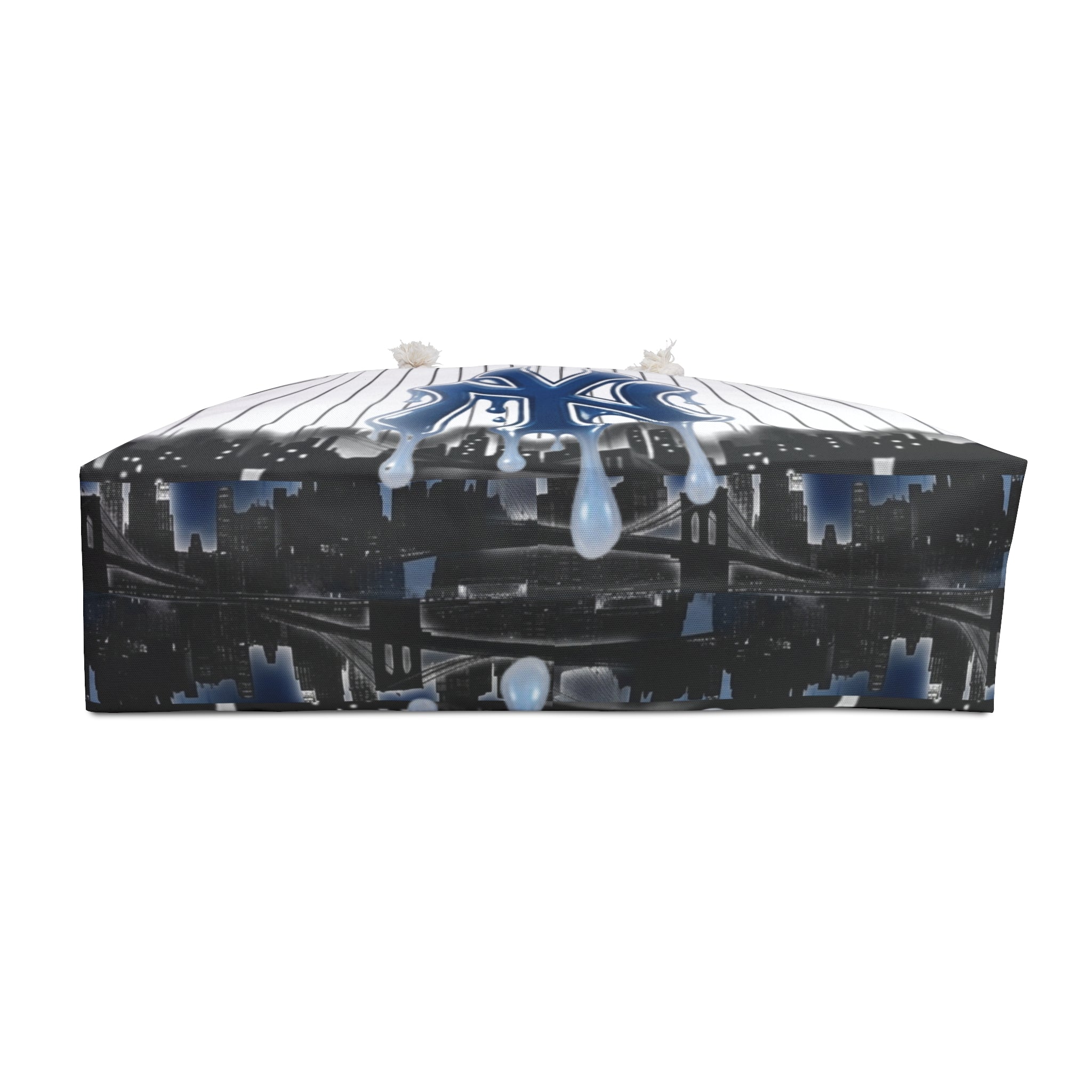 Graffiti NY Drip Logo Weekender Bag | Pinstripe City Skyline by GT Artland