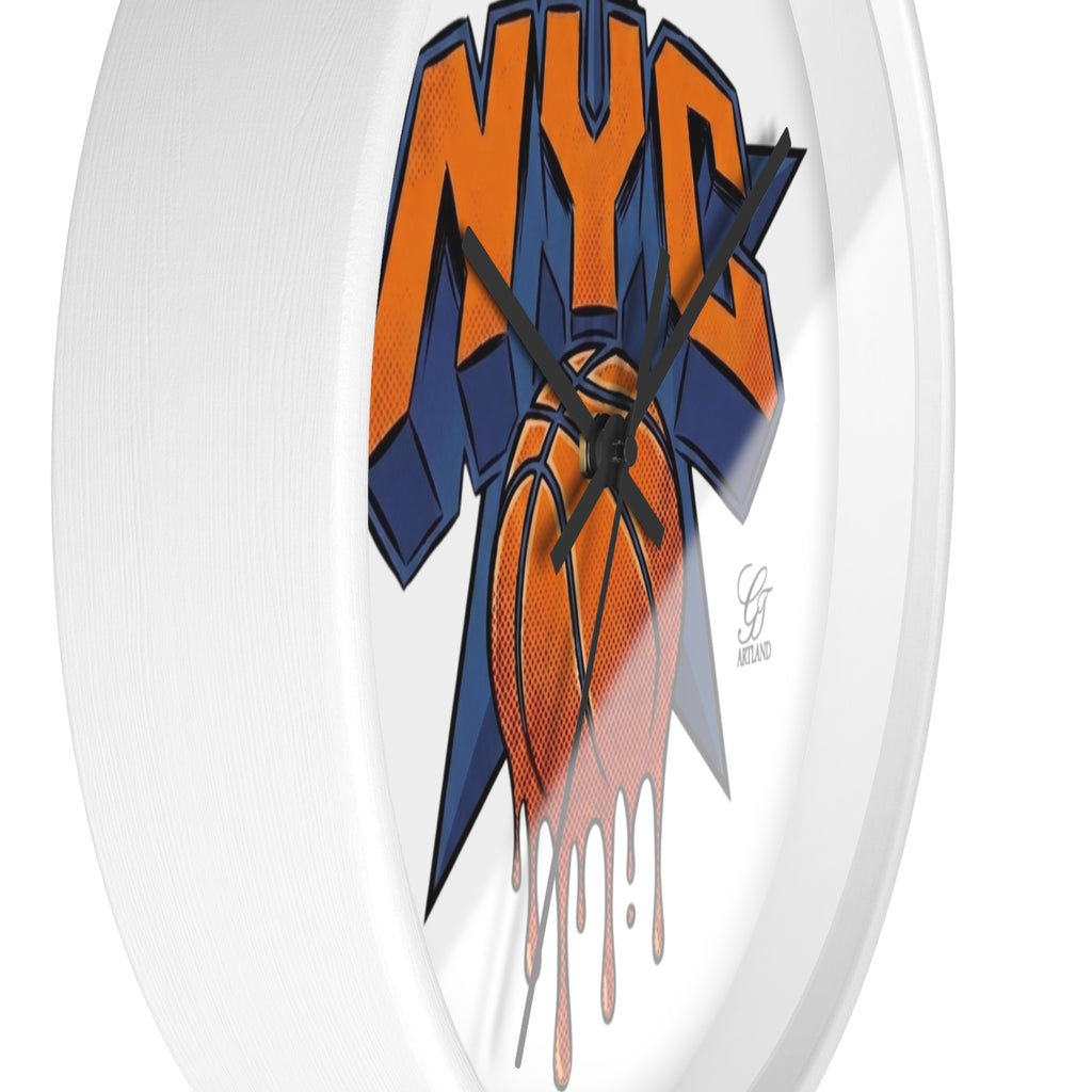 NYC Drip Basketball Wall Clock | Urban Sports Decor by GT Artland