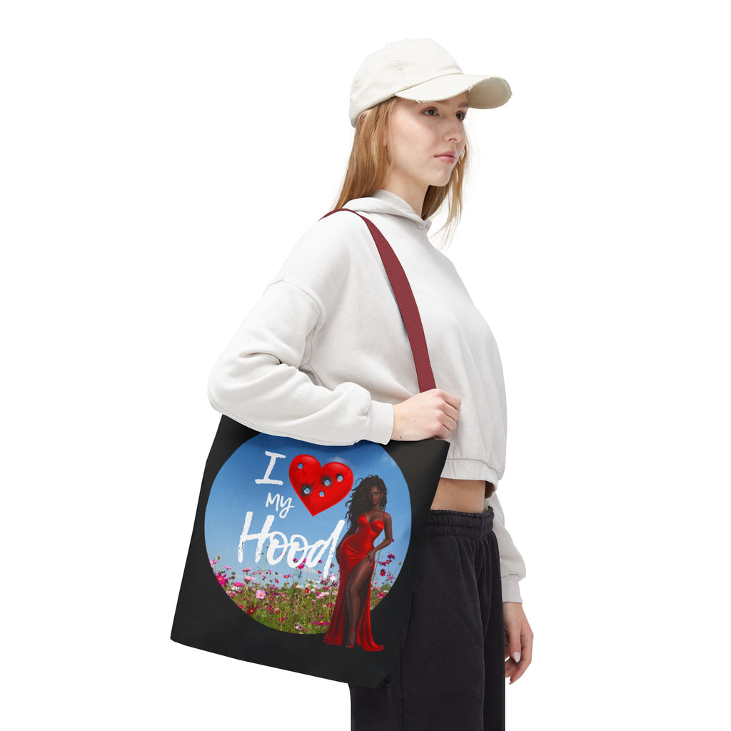 I Love My Hood tote bag | All-over print handbag
