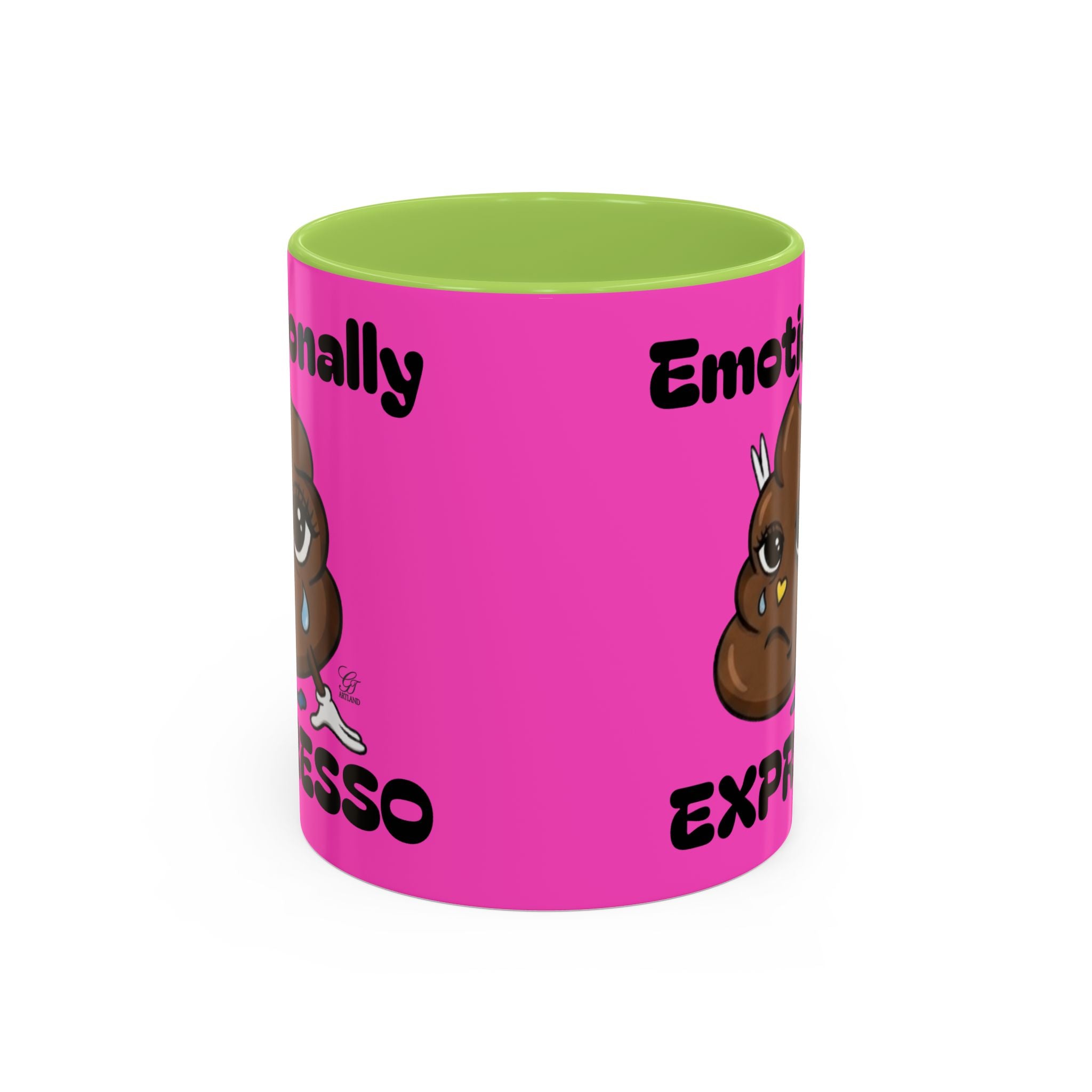 Emotionally Expresso Cute Crying Poop Emoji Designer Coffee Mug by GT Artland