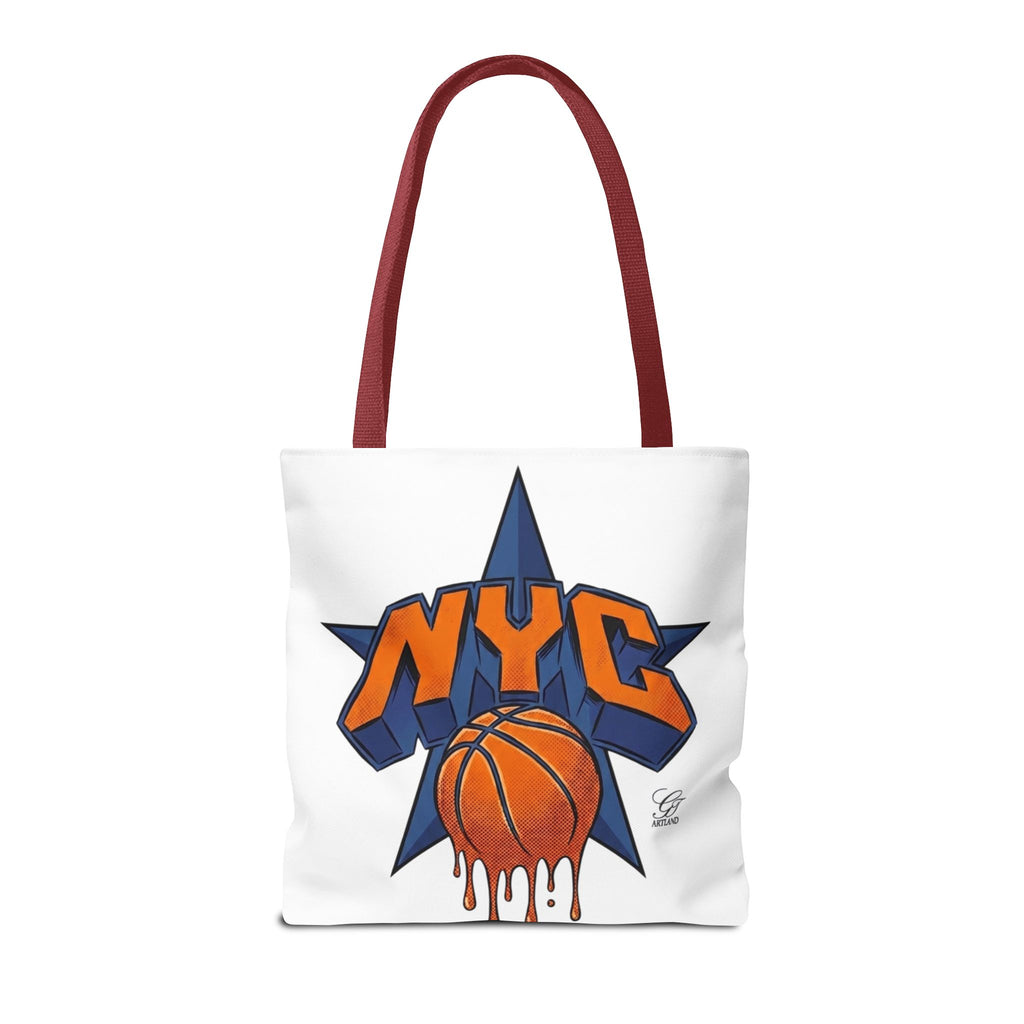 NYC Dripping Basketball Tote Bag | City Basketball Design by GT Artland