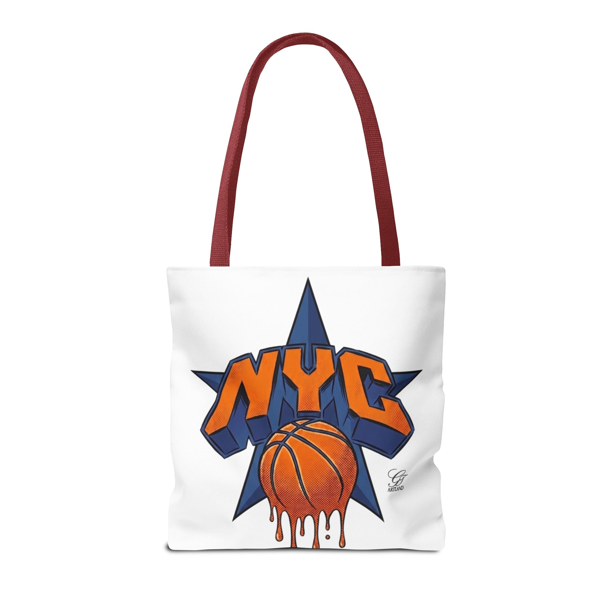 NYC Dripping Basketball Tote Bag | City Basketball Design by GT Artland