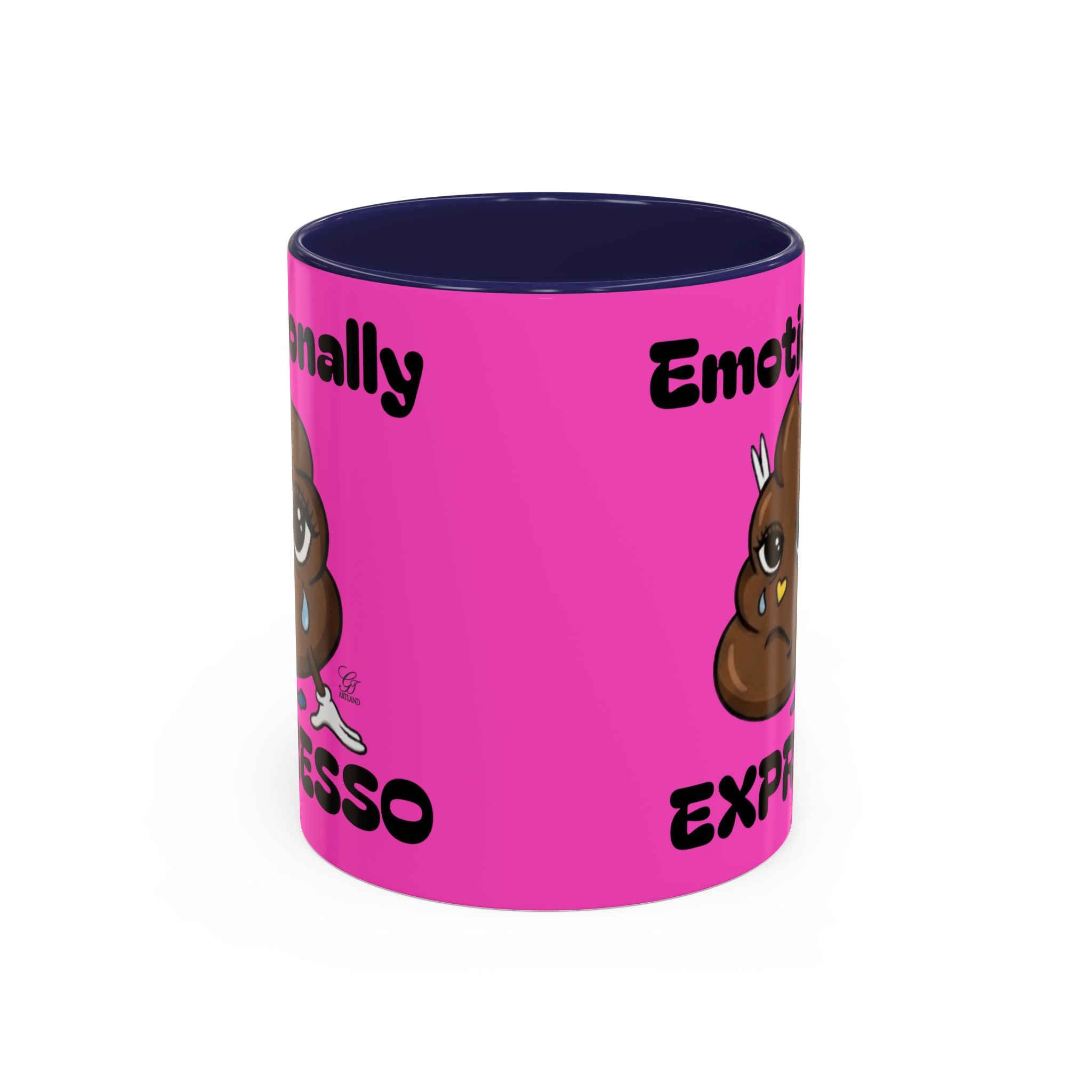 Emotionally Expresso Cute Crying Poop Emoji Designer Coffee Mug by GT Artland