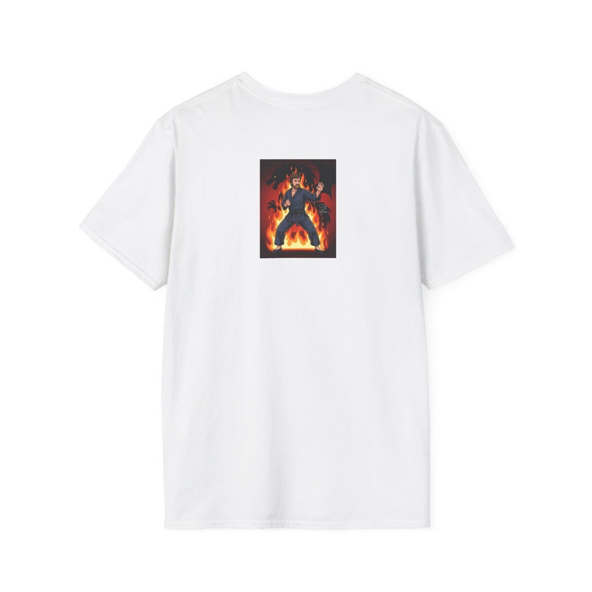 Karate Demon Chuck Norris Karate Fighter T-Shirt | Martial Arts Flame Illustration by GT Artland